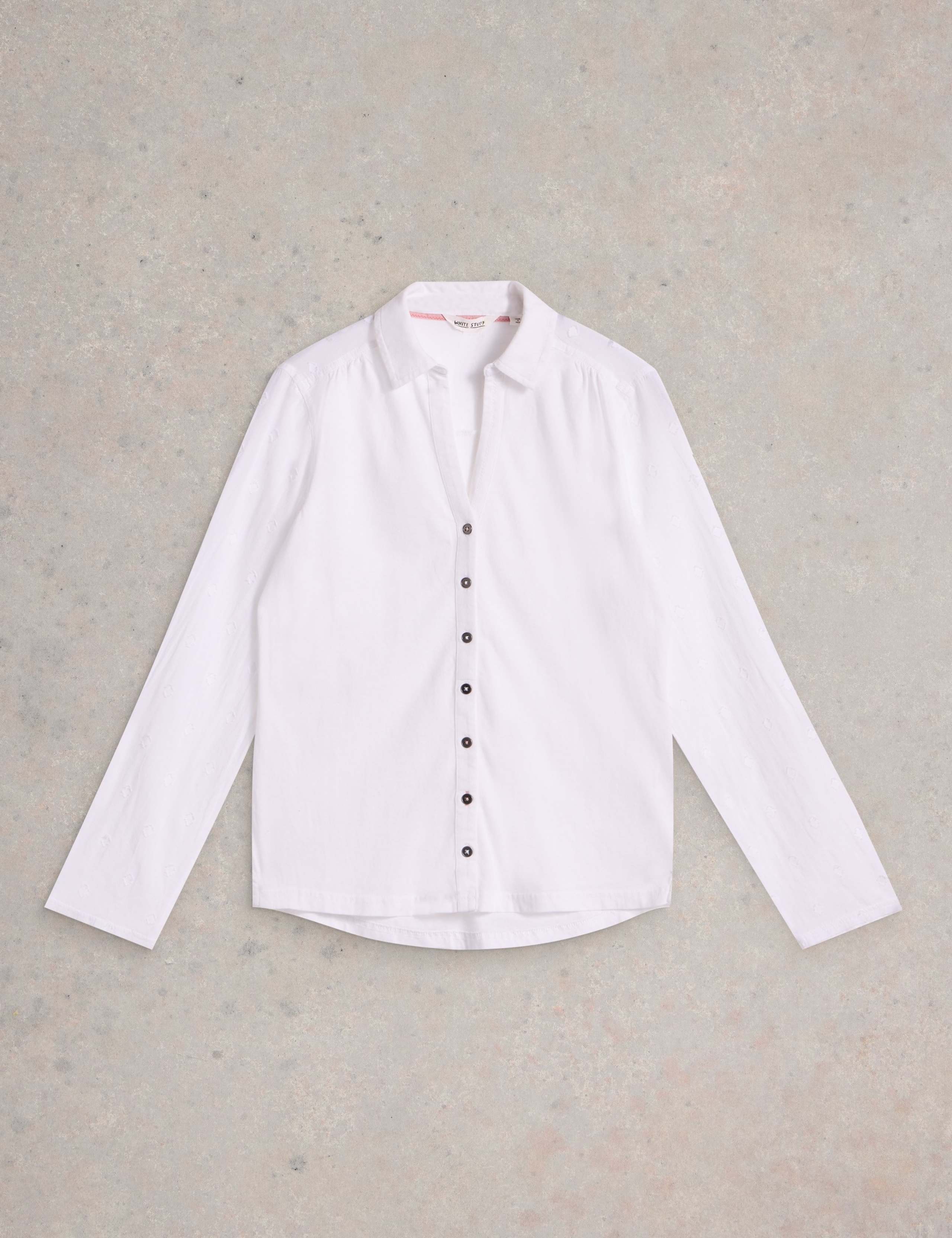 Pure Cotton Jersey Collared Shirt