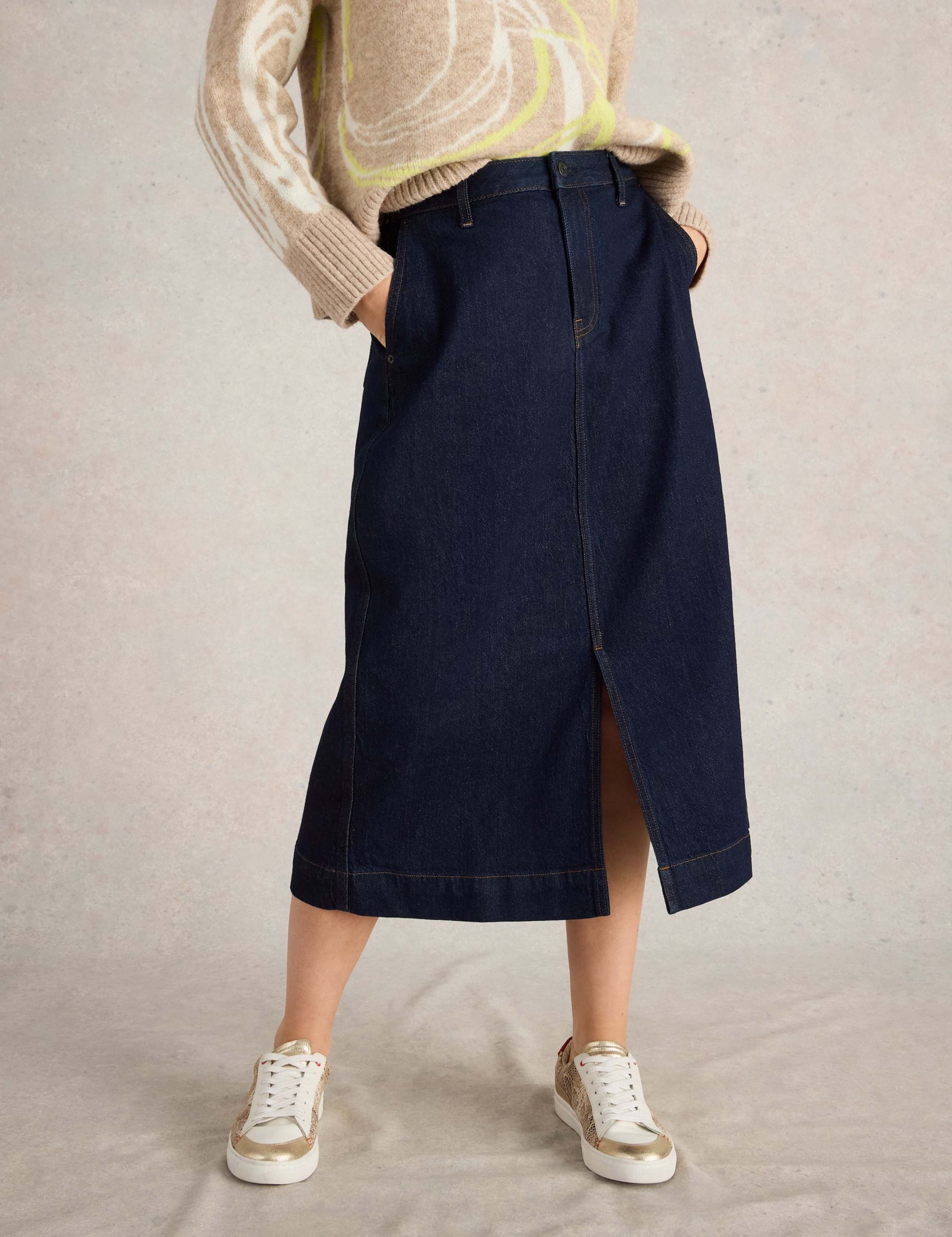 Denim Midi Skirt