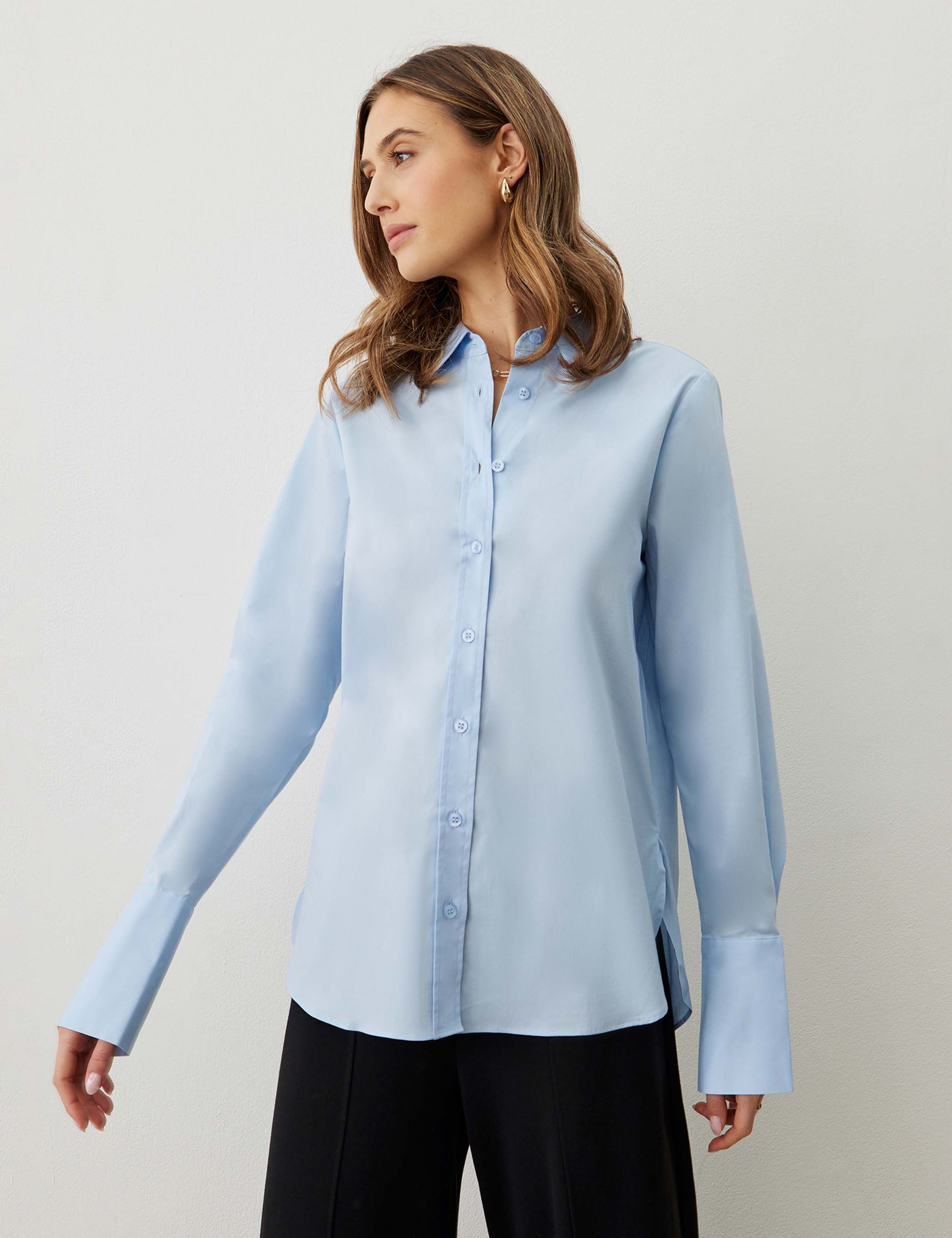 Pure Cotton Collared Shirt