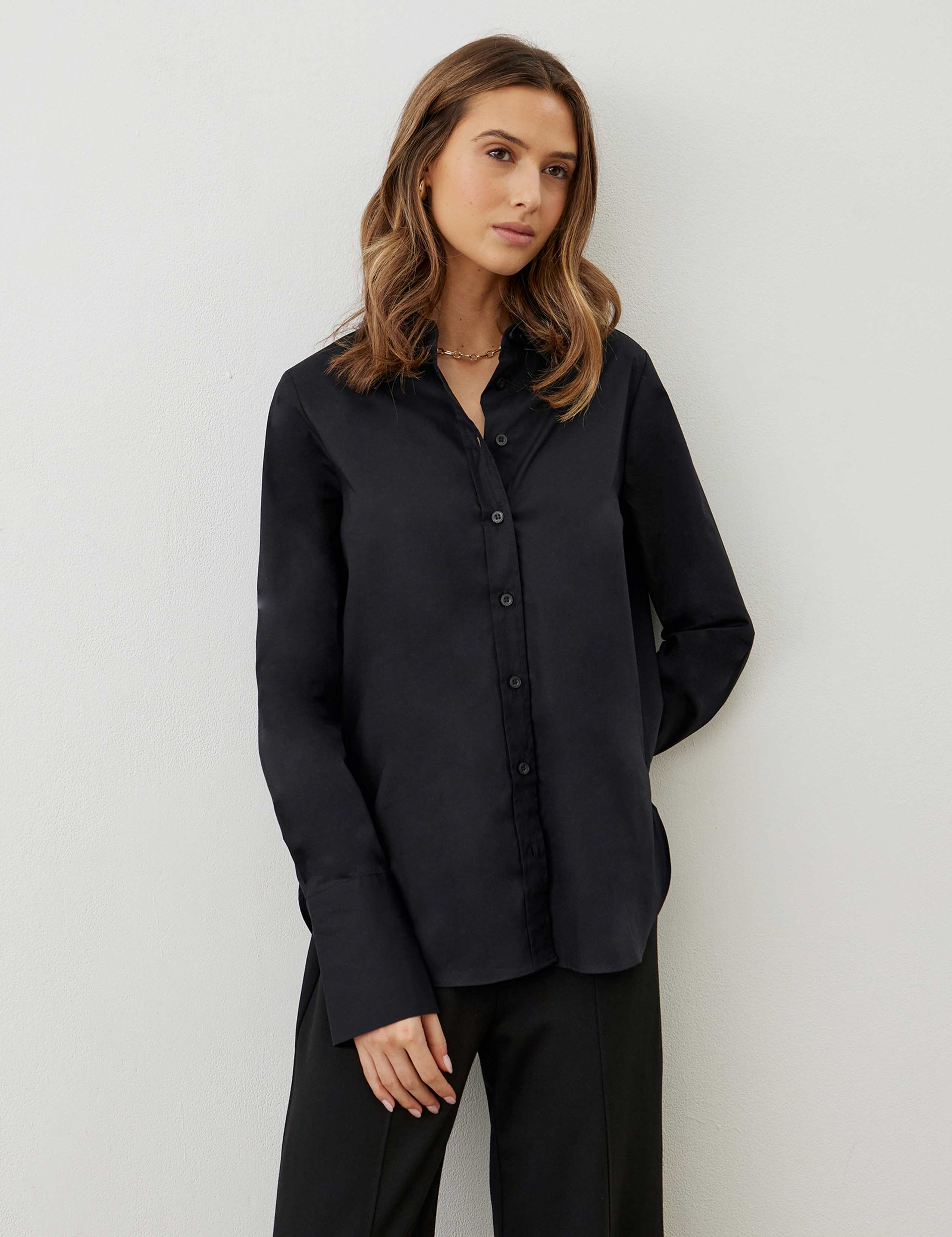 Pure Cotton Collared Shirt