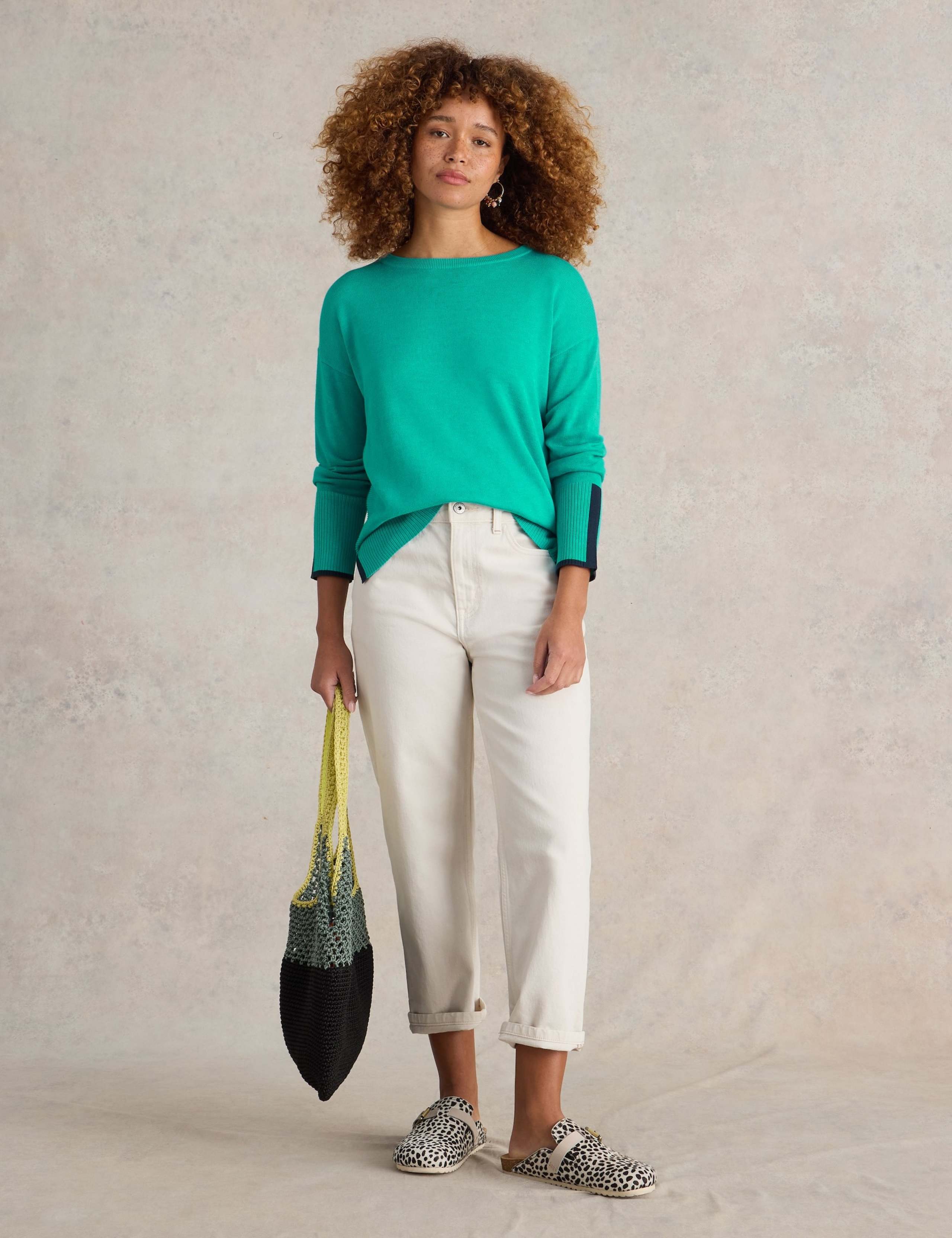 Cotton Rich Crew Neck Jumper