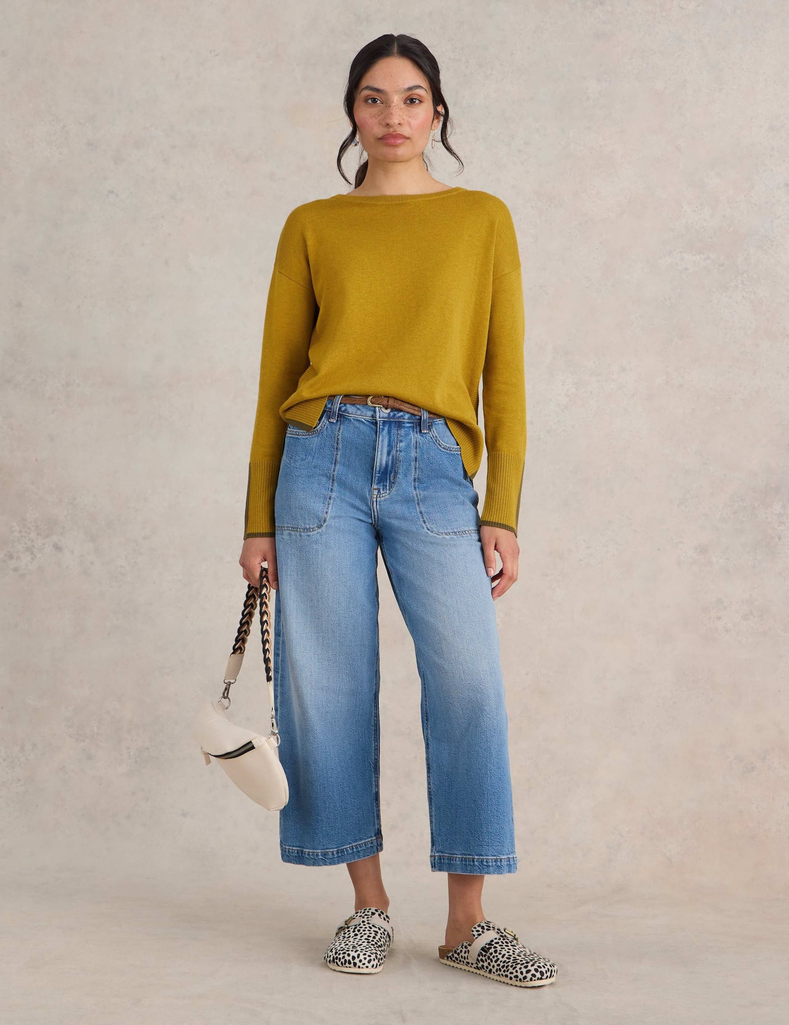 Cotton Rich Crew Neck Jumper