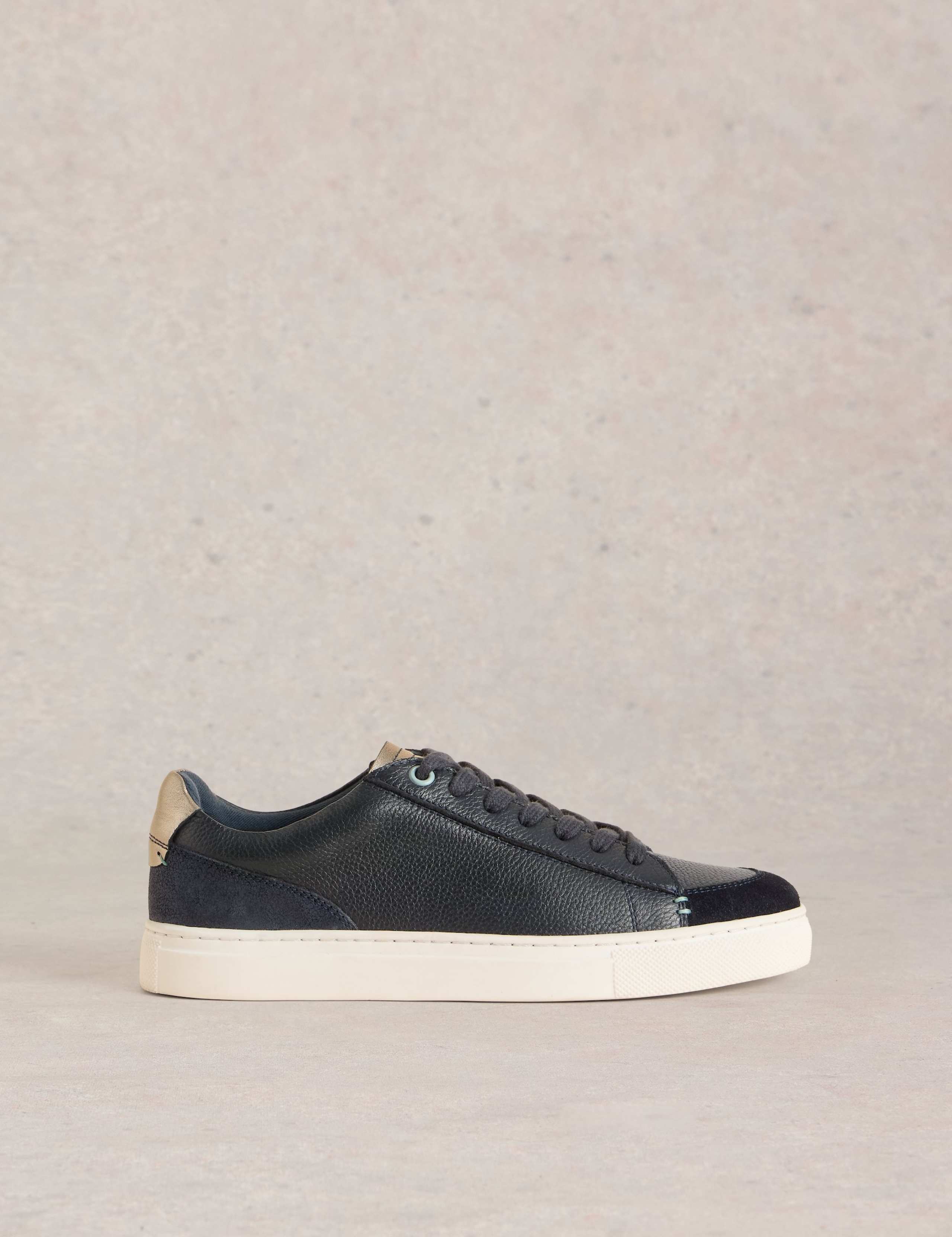 Leather Lace Up Trainers