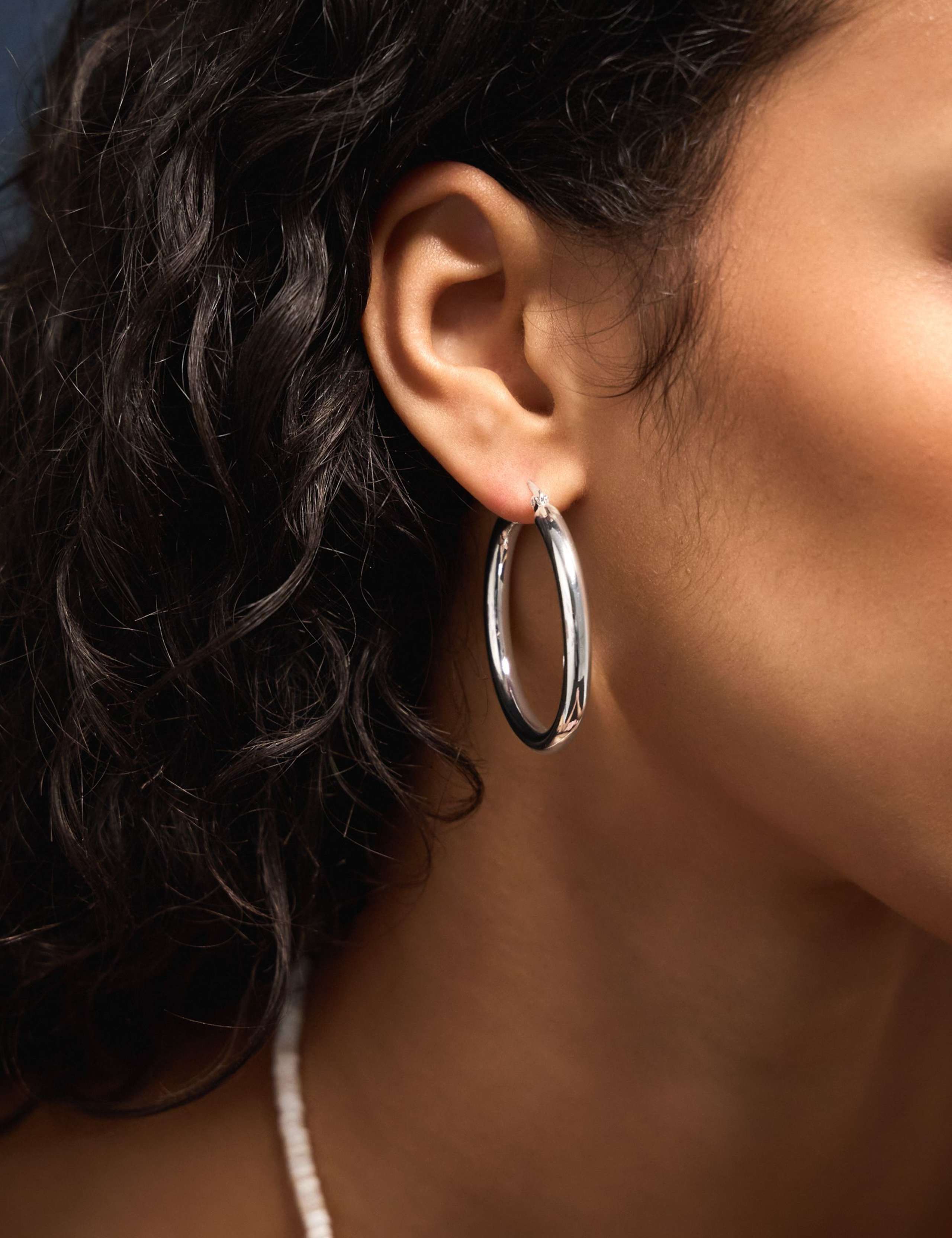 Silver Plated Hoop Earrings