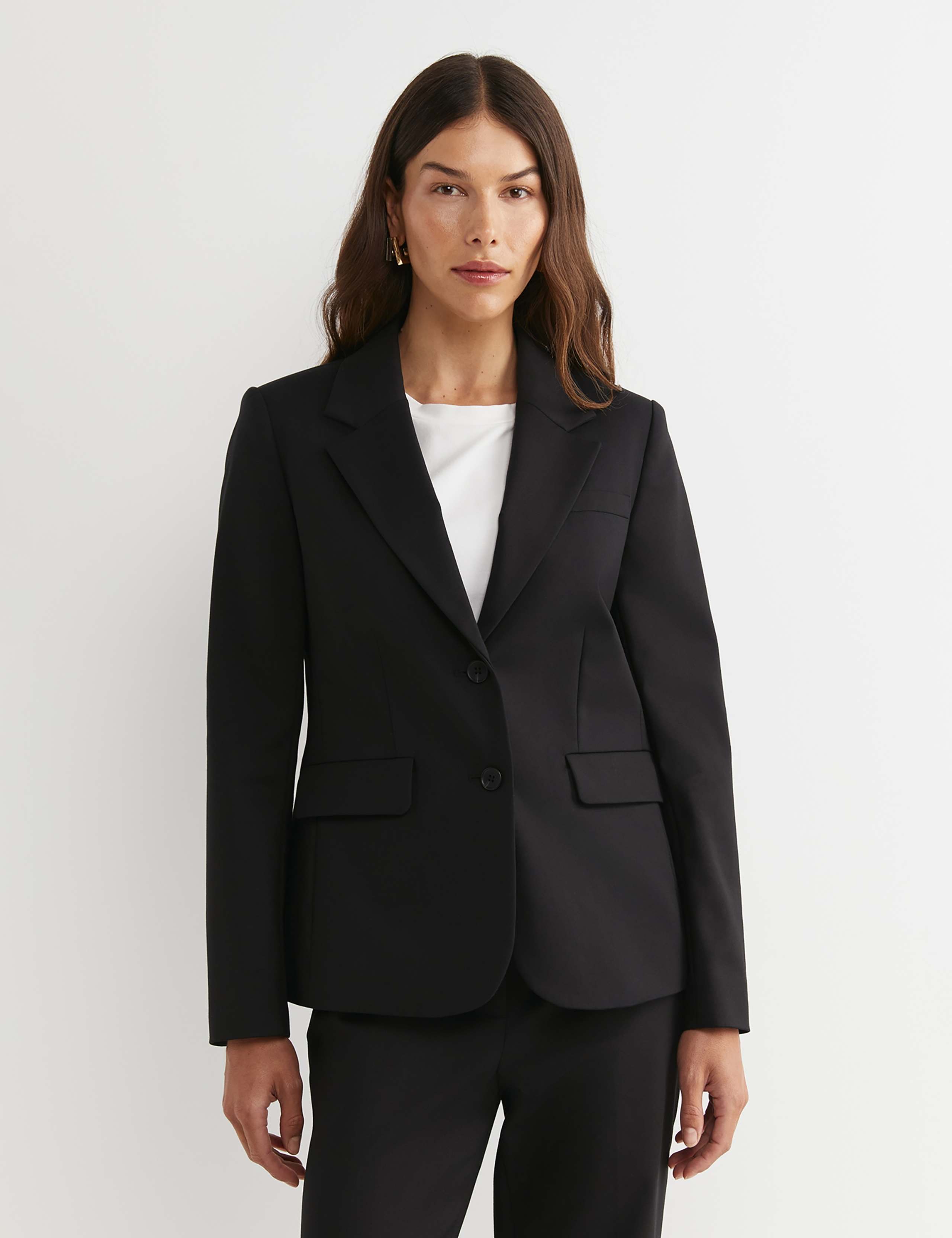 Cotton Rich Single Breasted Blazer