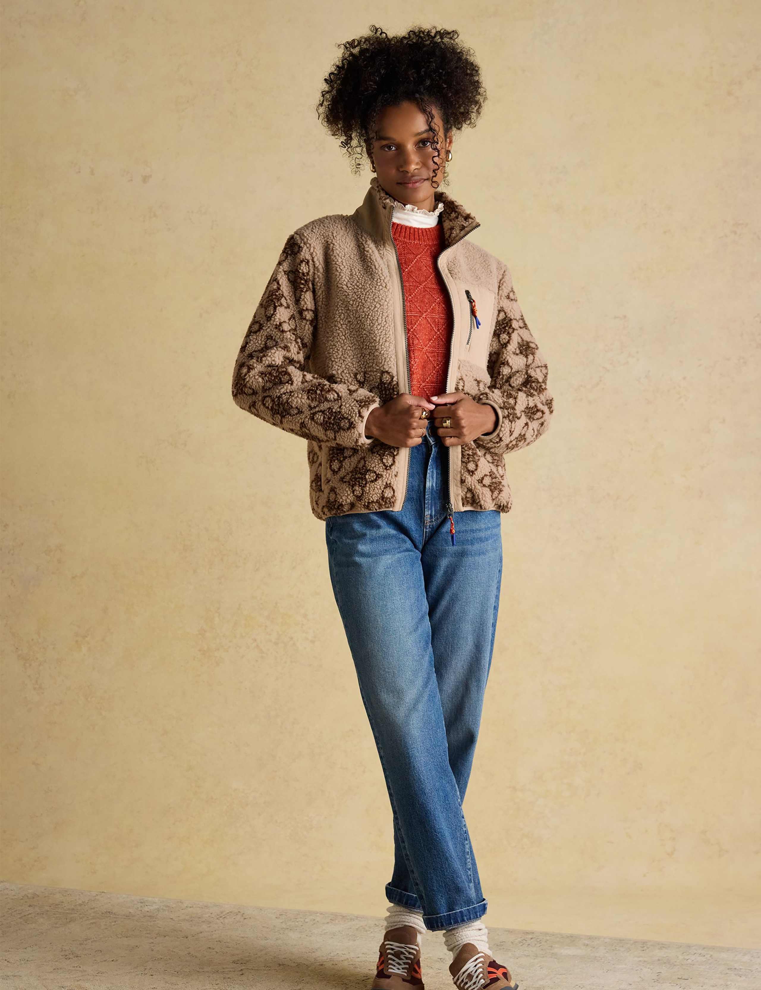 Printed Zip Up Fleece