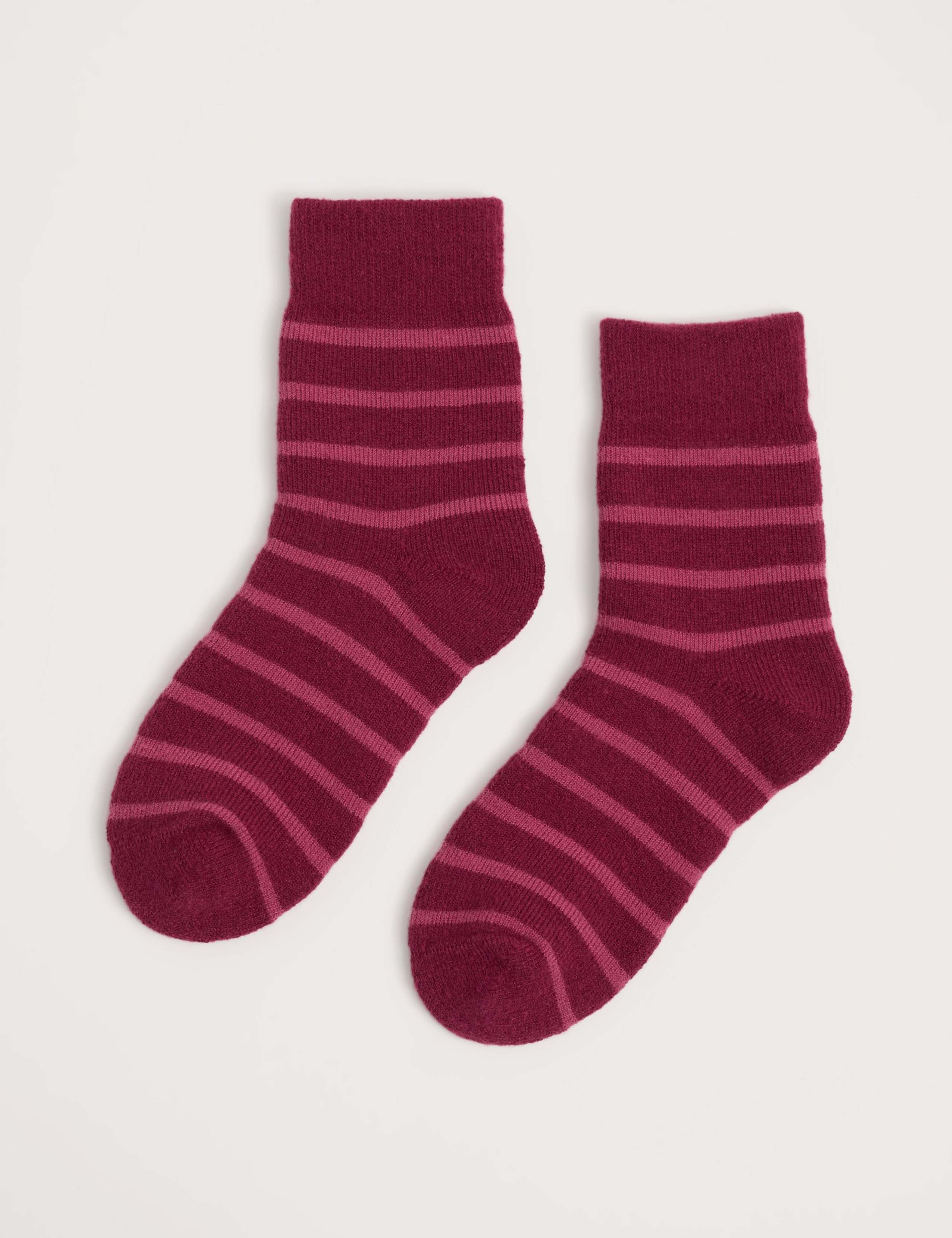 Cosy Striped Ankle High Socks