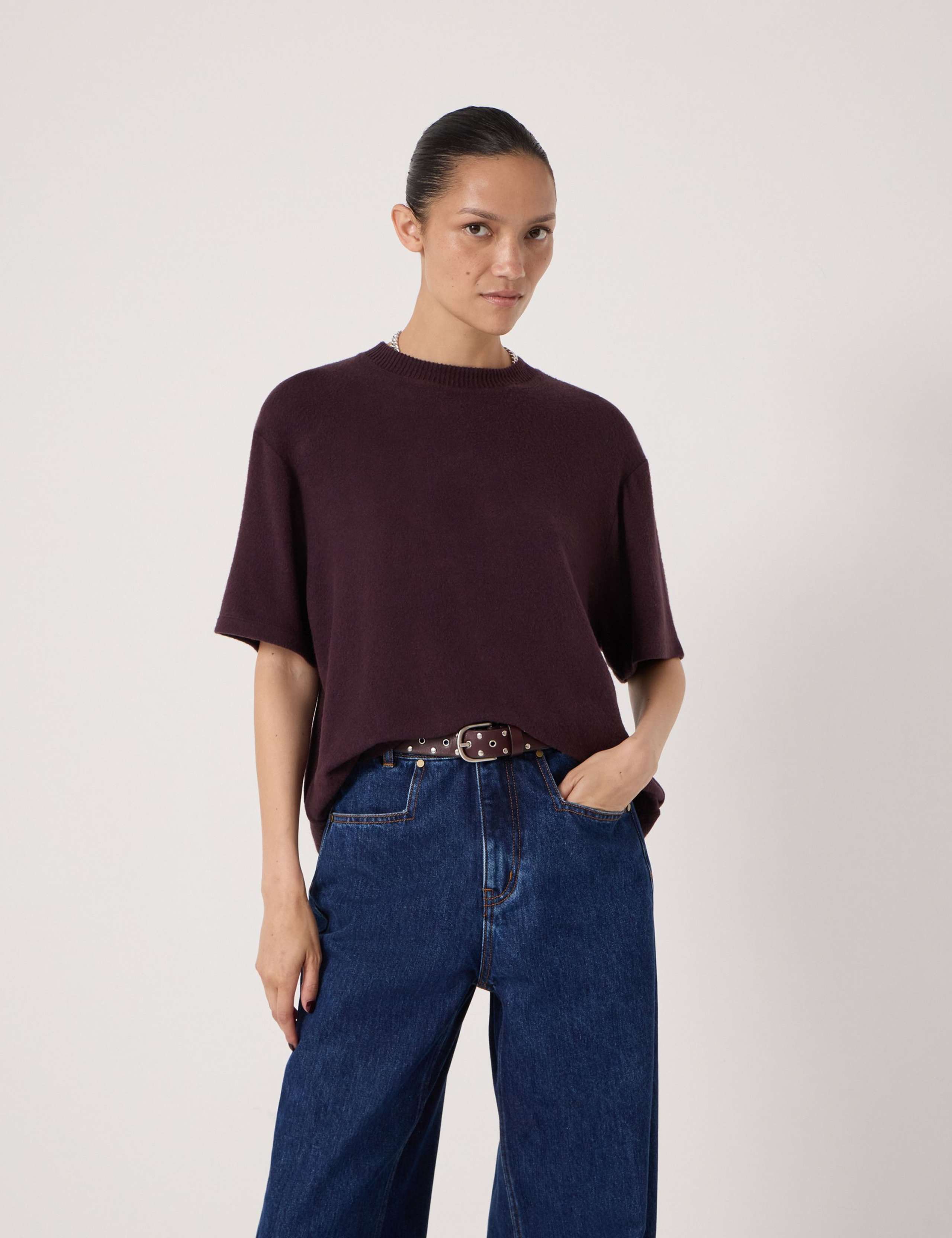Supersoft Textured Crew Neck T-Shirt