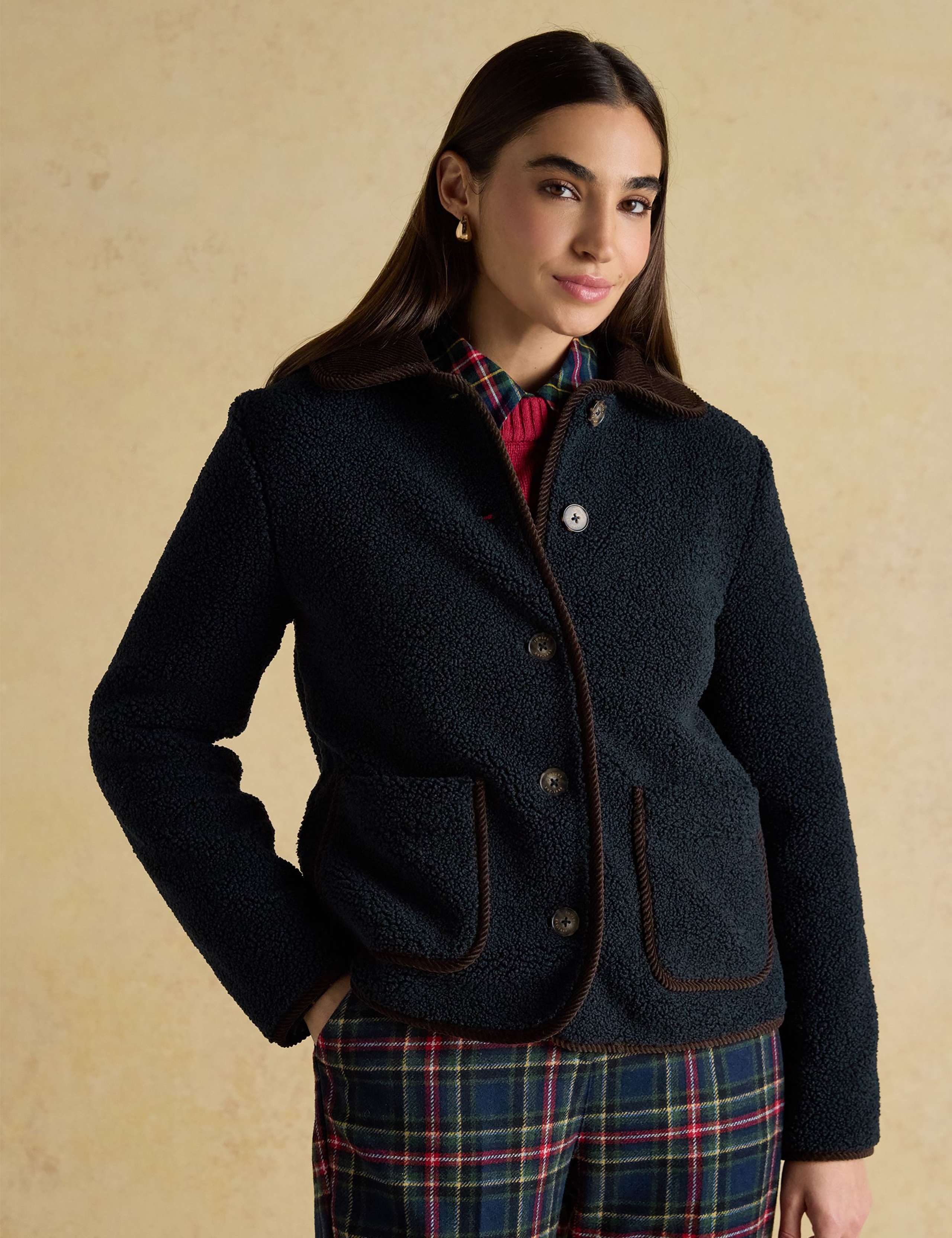 Fleece Collared Jacket