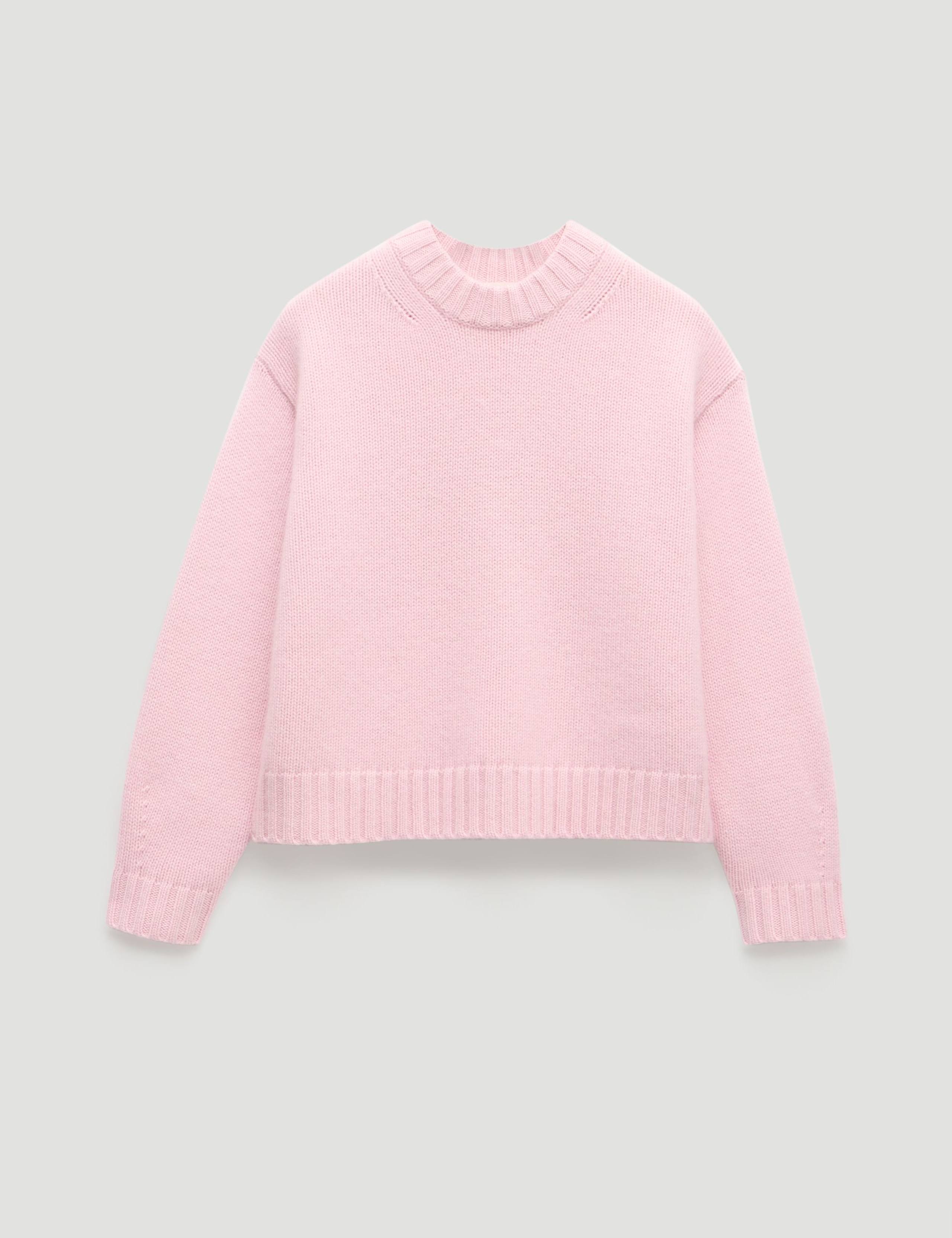 Pure Cashmere Textured Crew Neck Jumper