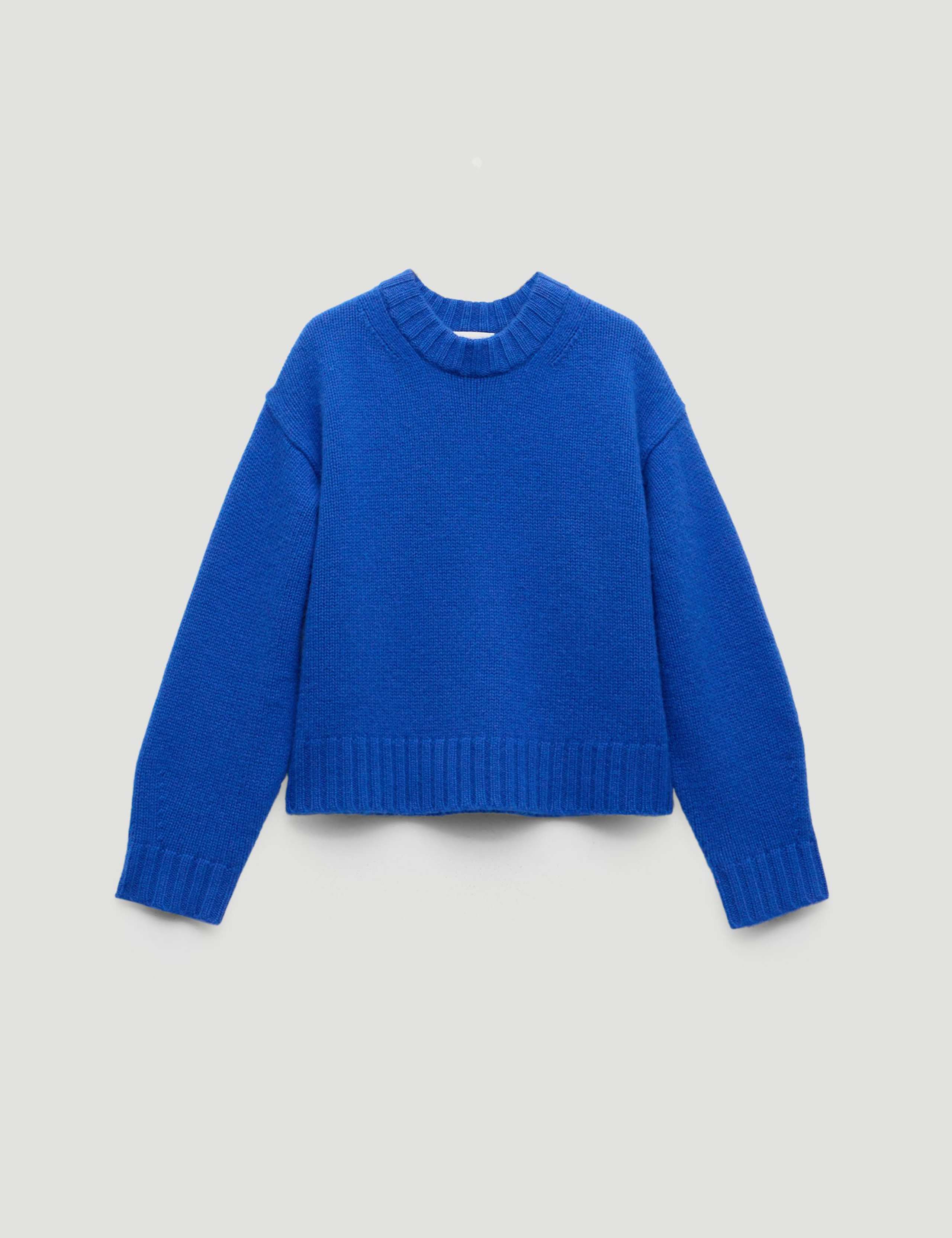 Pure Cashmere Textured Crew Neck Jumper
