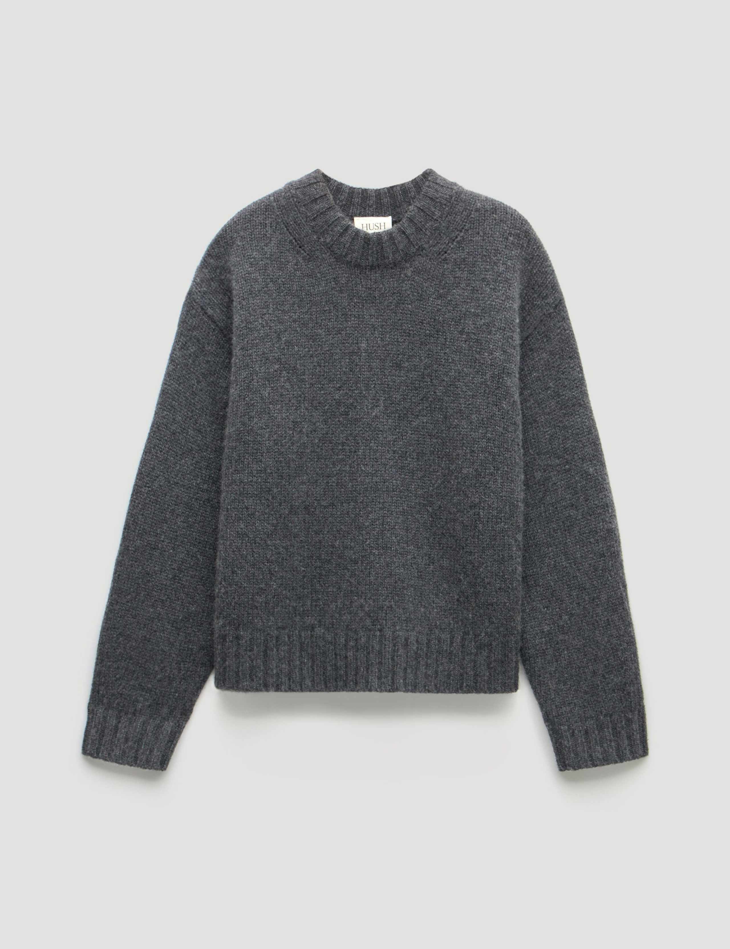 Pure Cashmere Textured Crew Neck Jumper