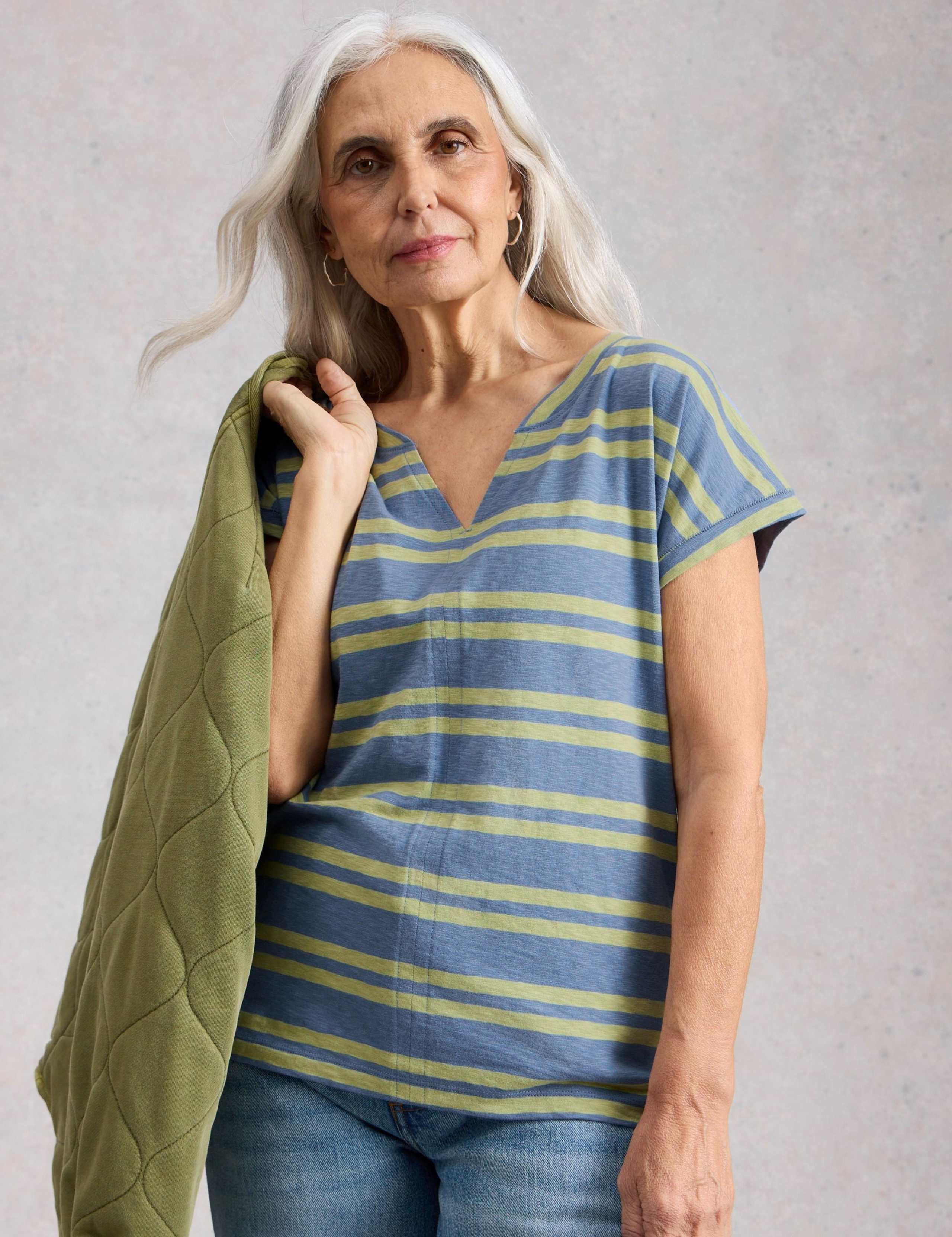 Pure Cotton Striped T-Shirt