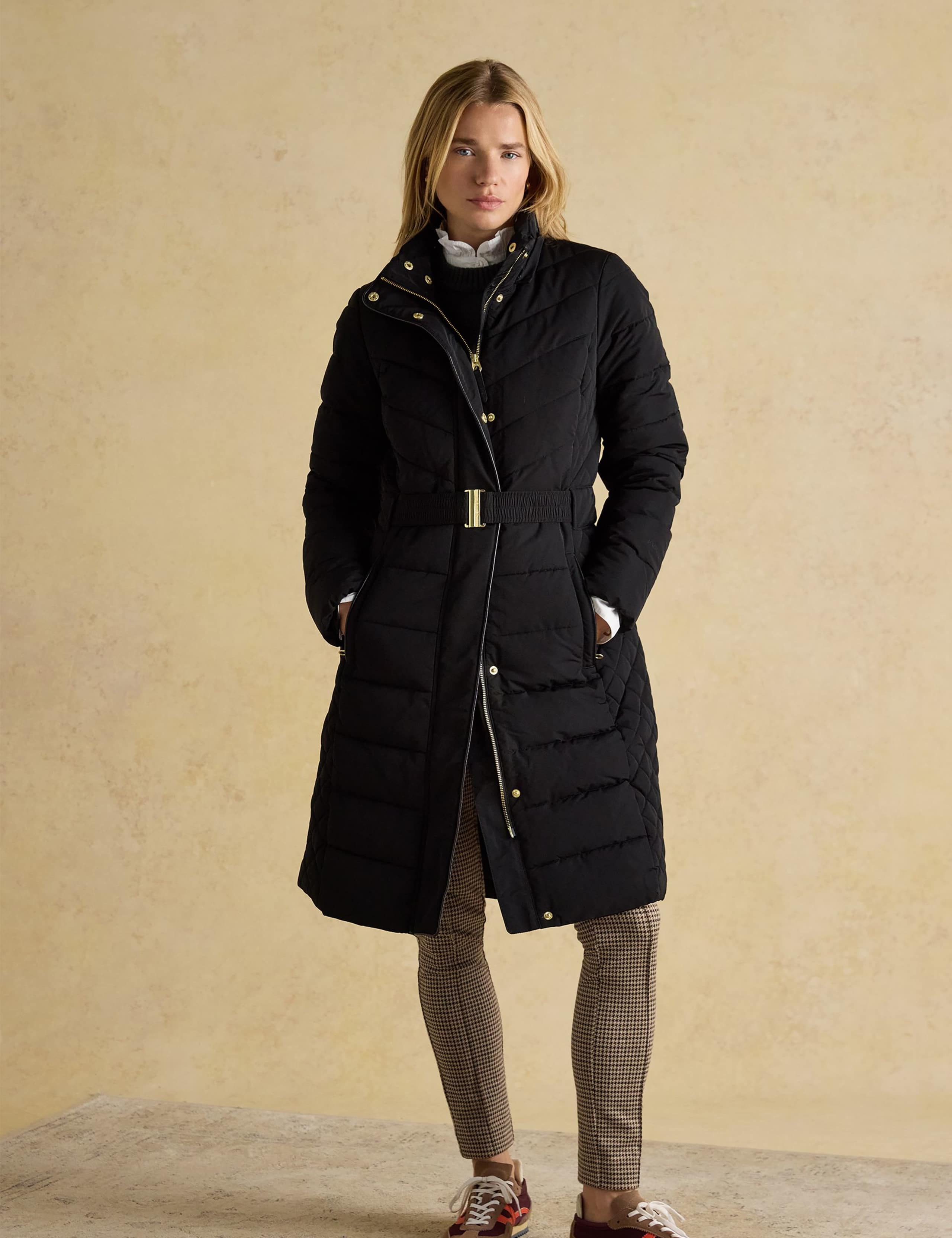 Longline Belted Puffer Coat