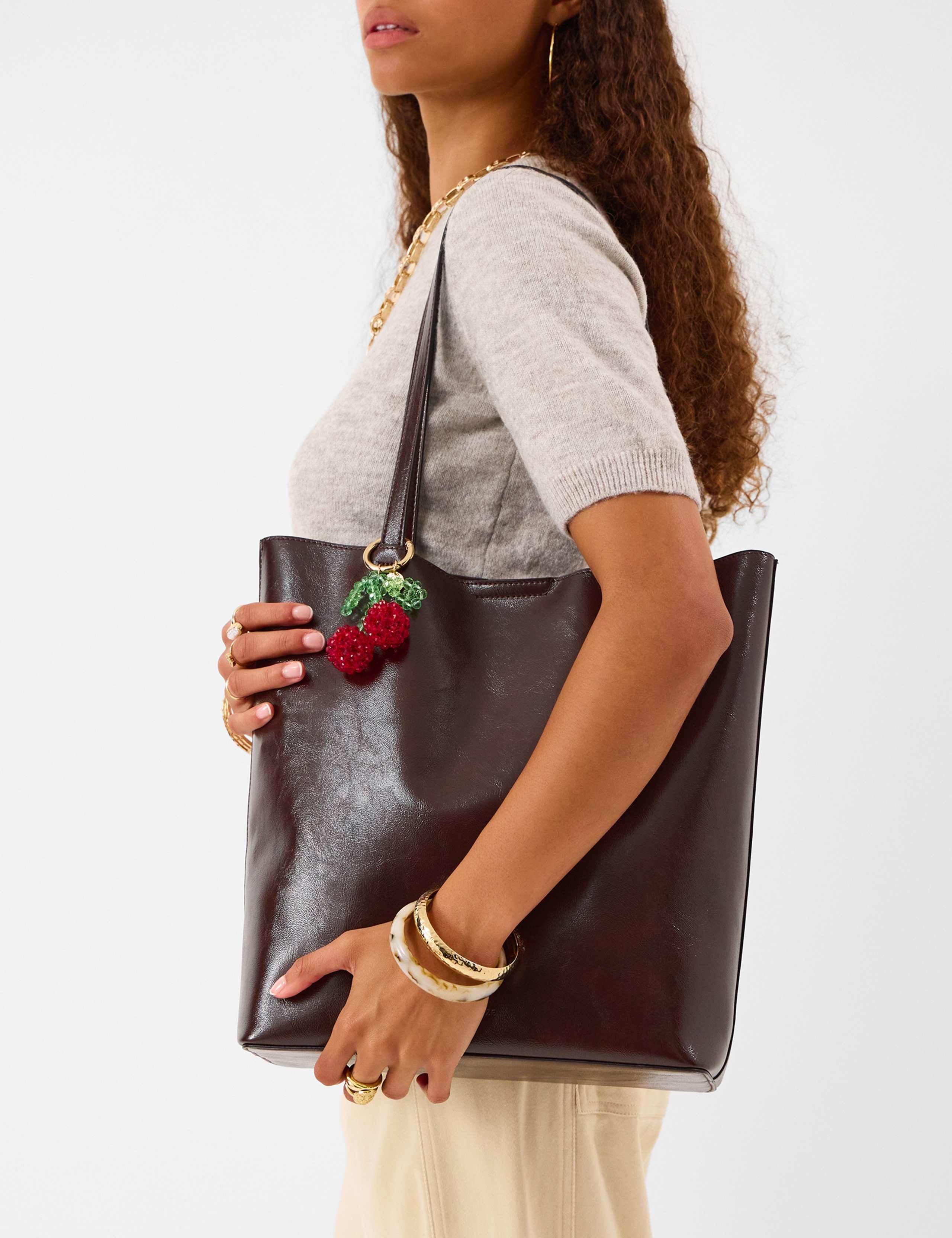 Faux Leather Tote Bag