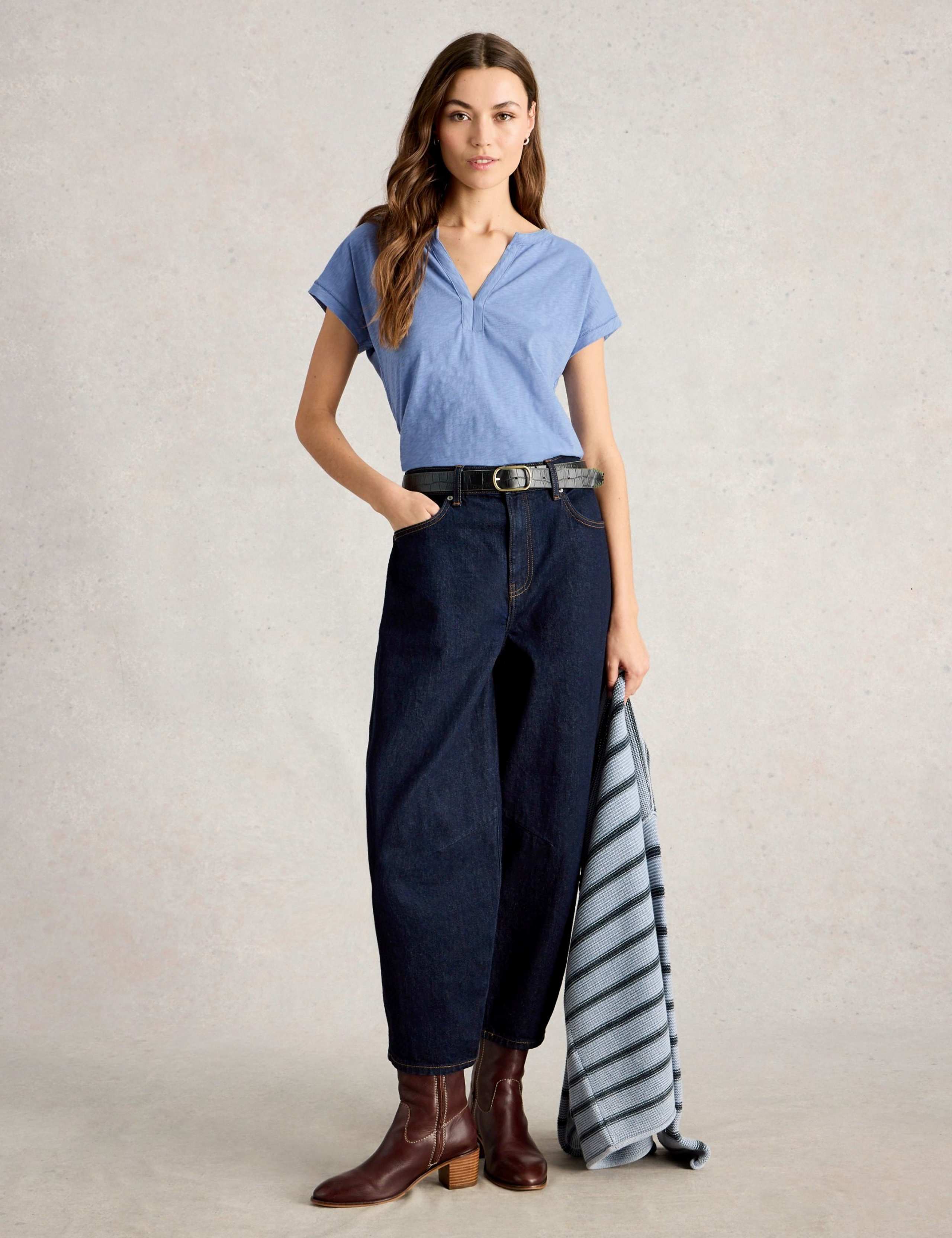 Pure Cotton Nina Notch Neck T-Shirt