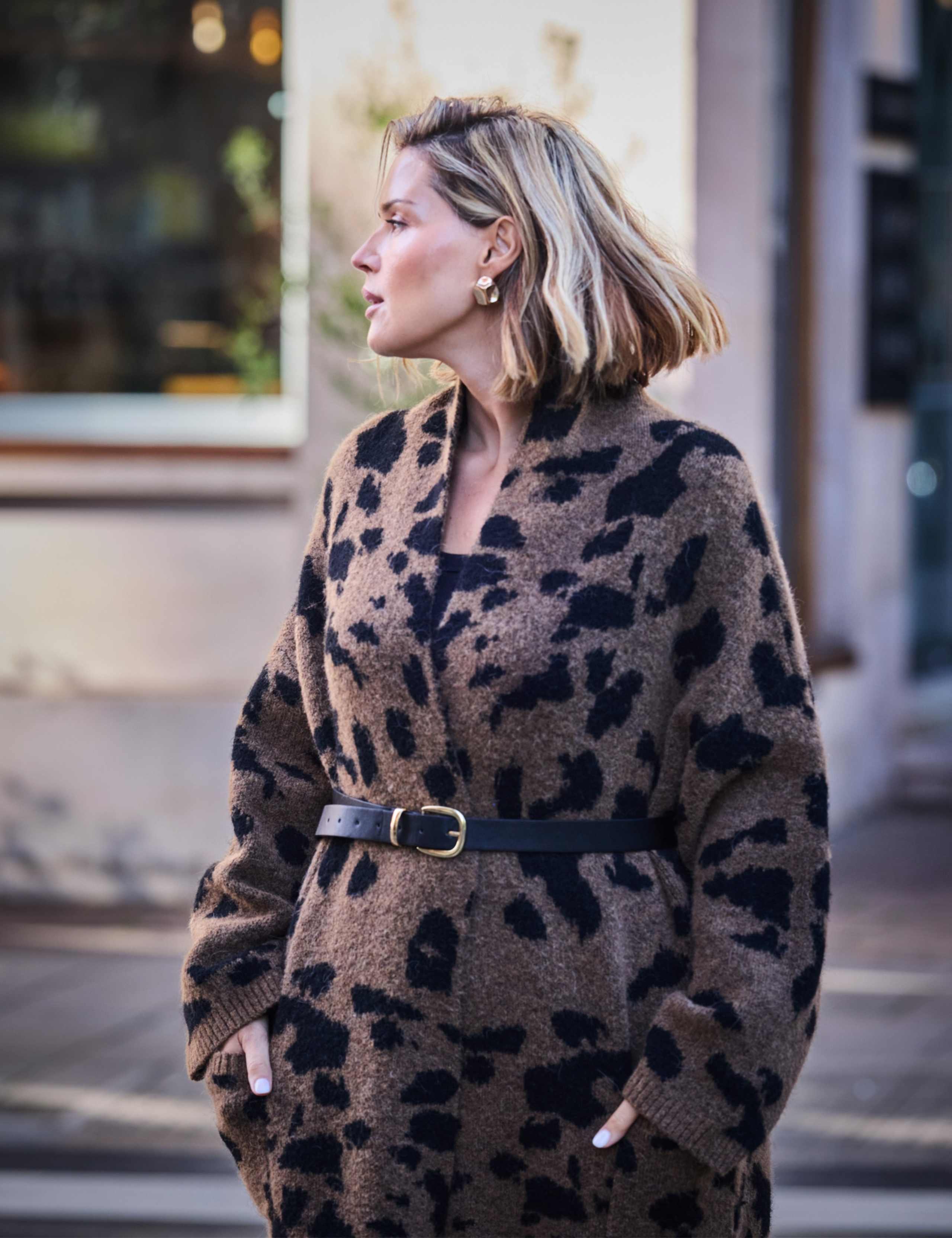 Animal Print Coatigan
