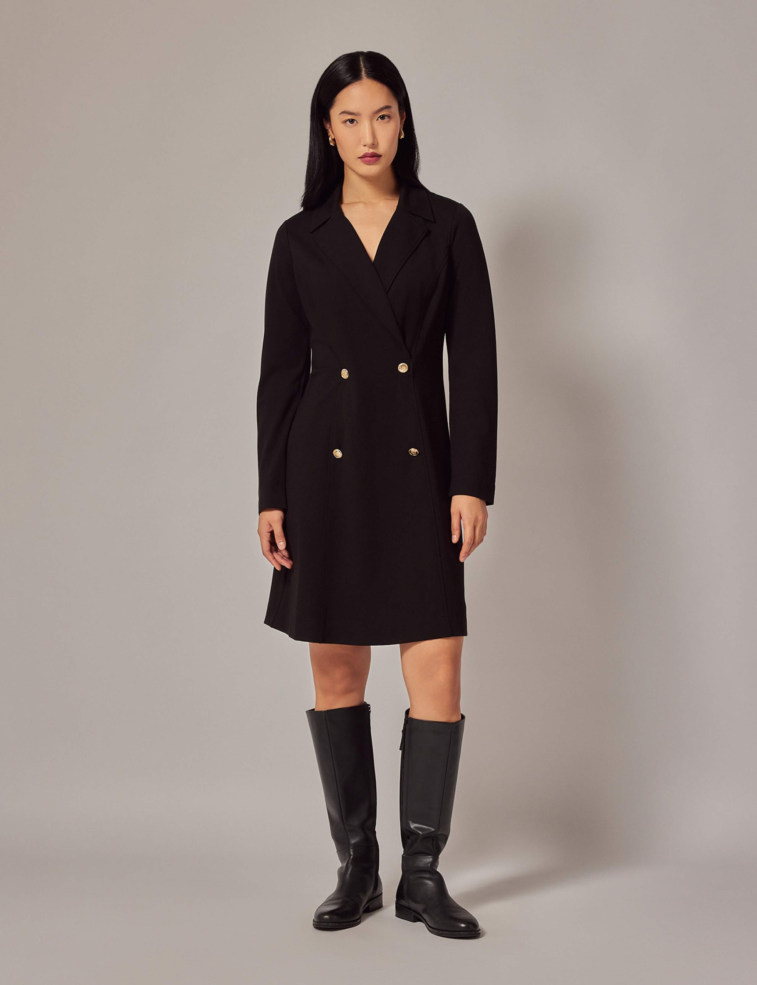 Ponte Jersey Blazer Knee Length Dress