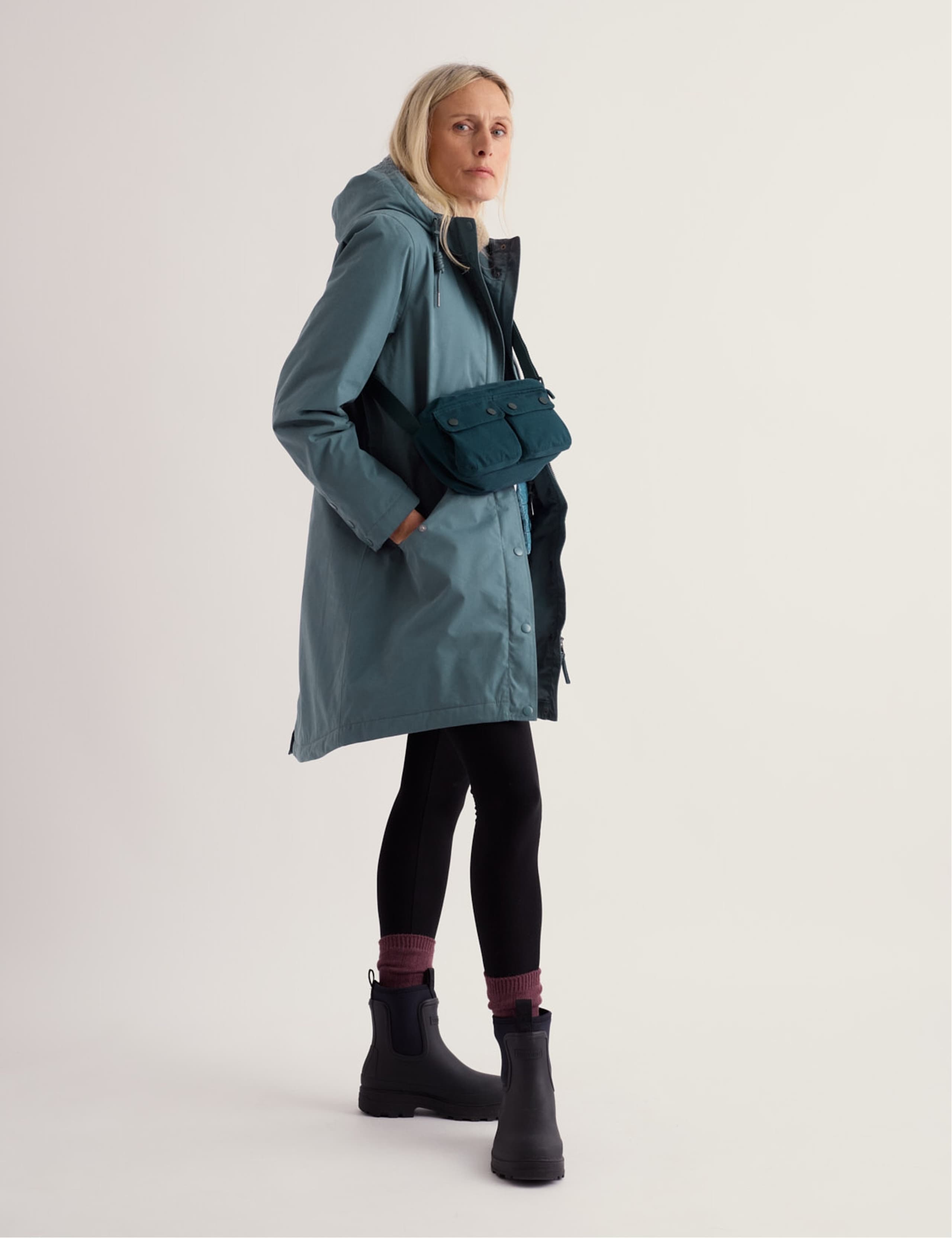 Cotton Rich Hooded Raincoat