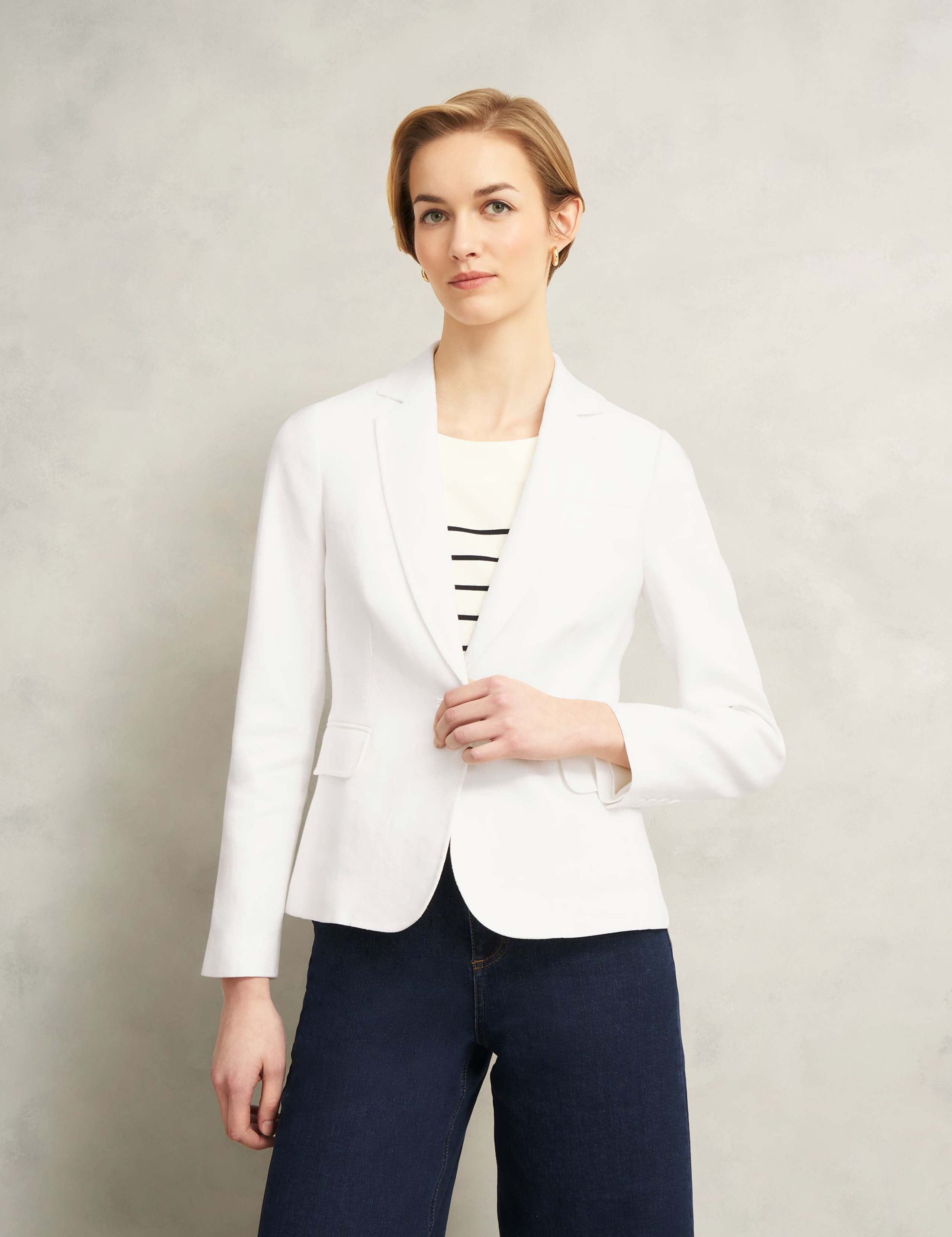 Pure Linen Single Breasted Blazer