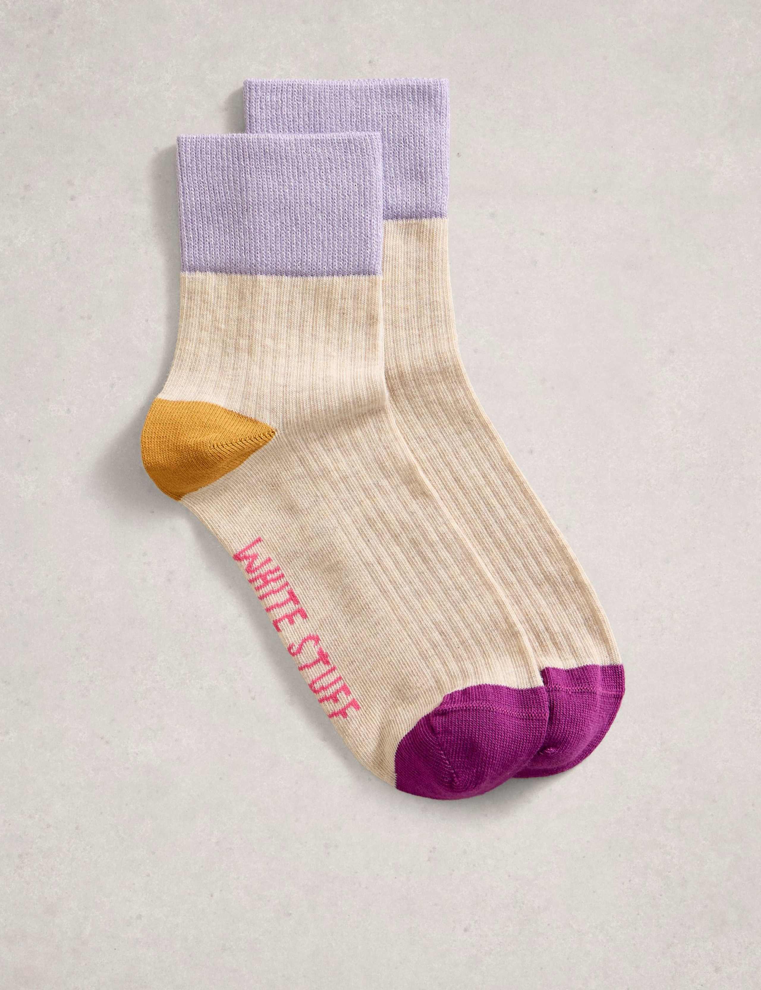 Cotton Rich Sparkle Ankle High Socks