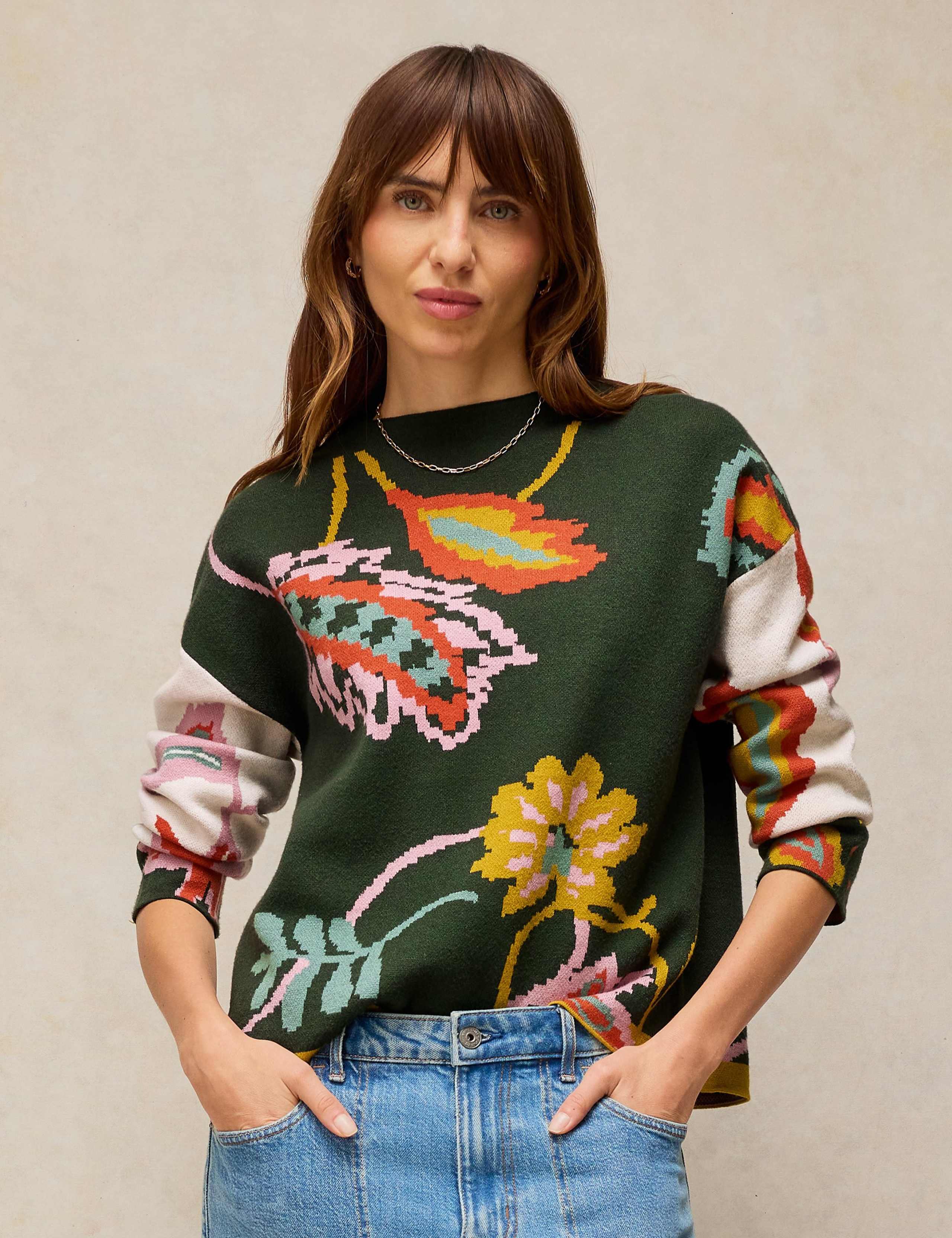 Floral Crew Neck Jumper