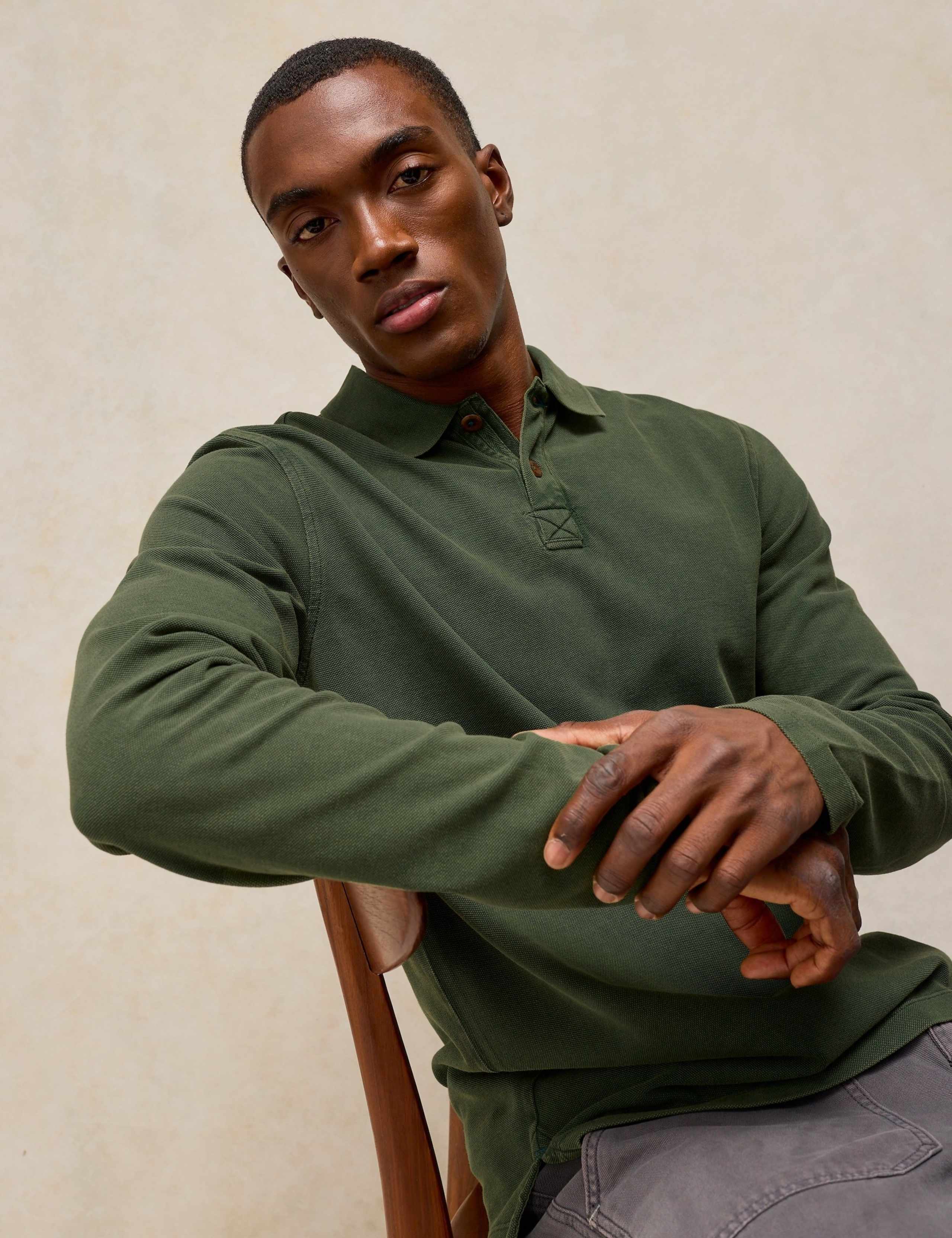 Pure Cotton Knitted Polo Shirt