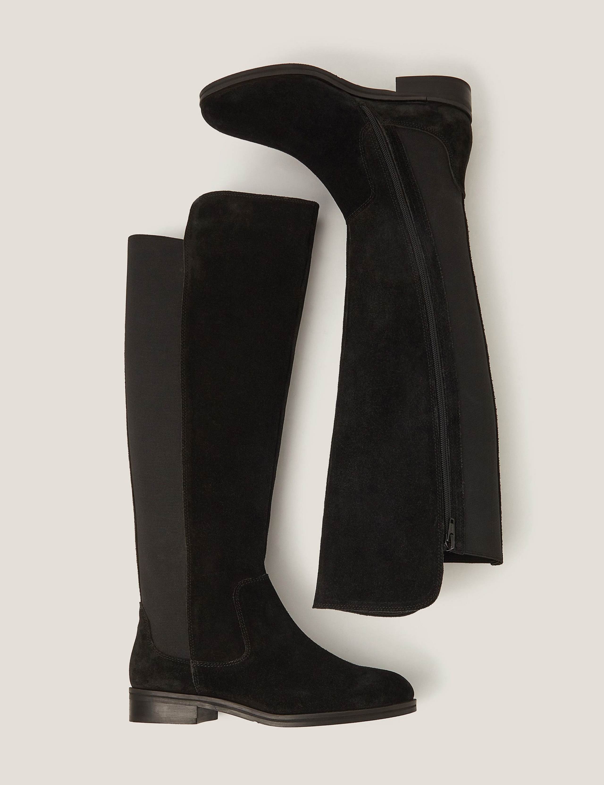 Suede Knee High Boots