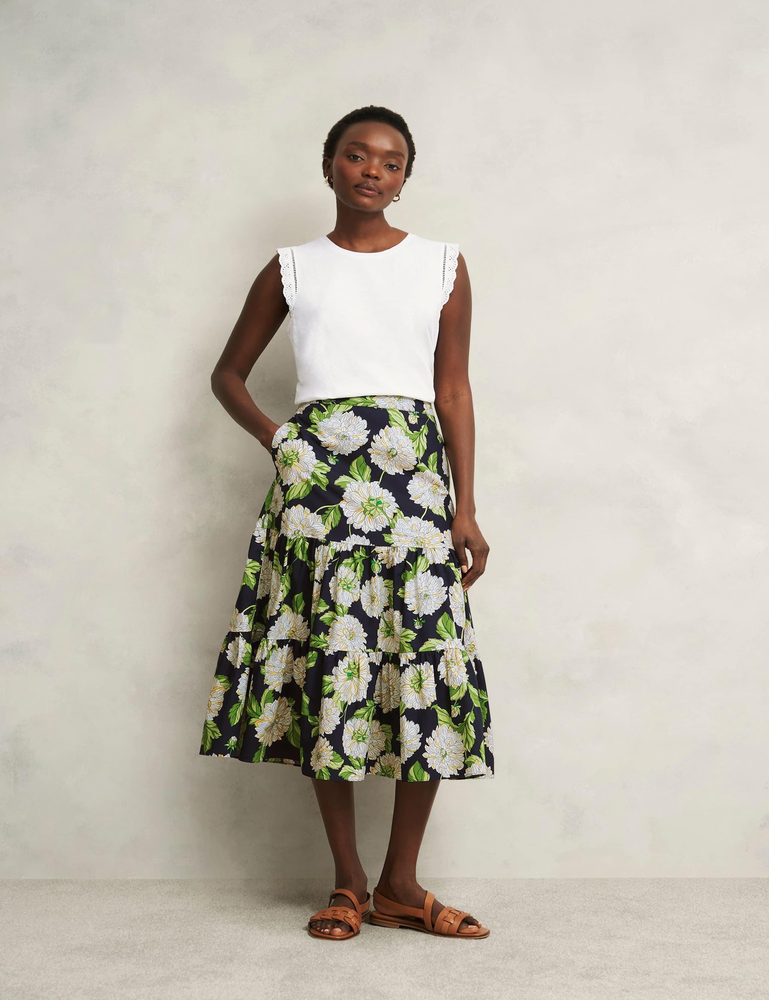 Pure Cotton Broderie Relaxed Blouse