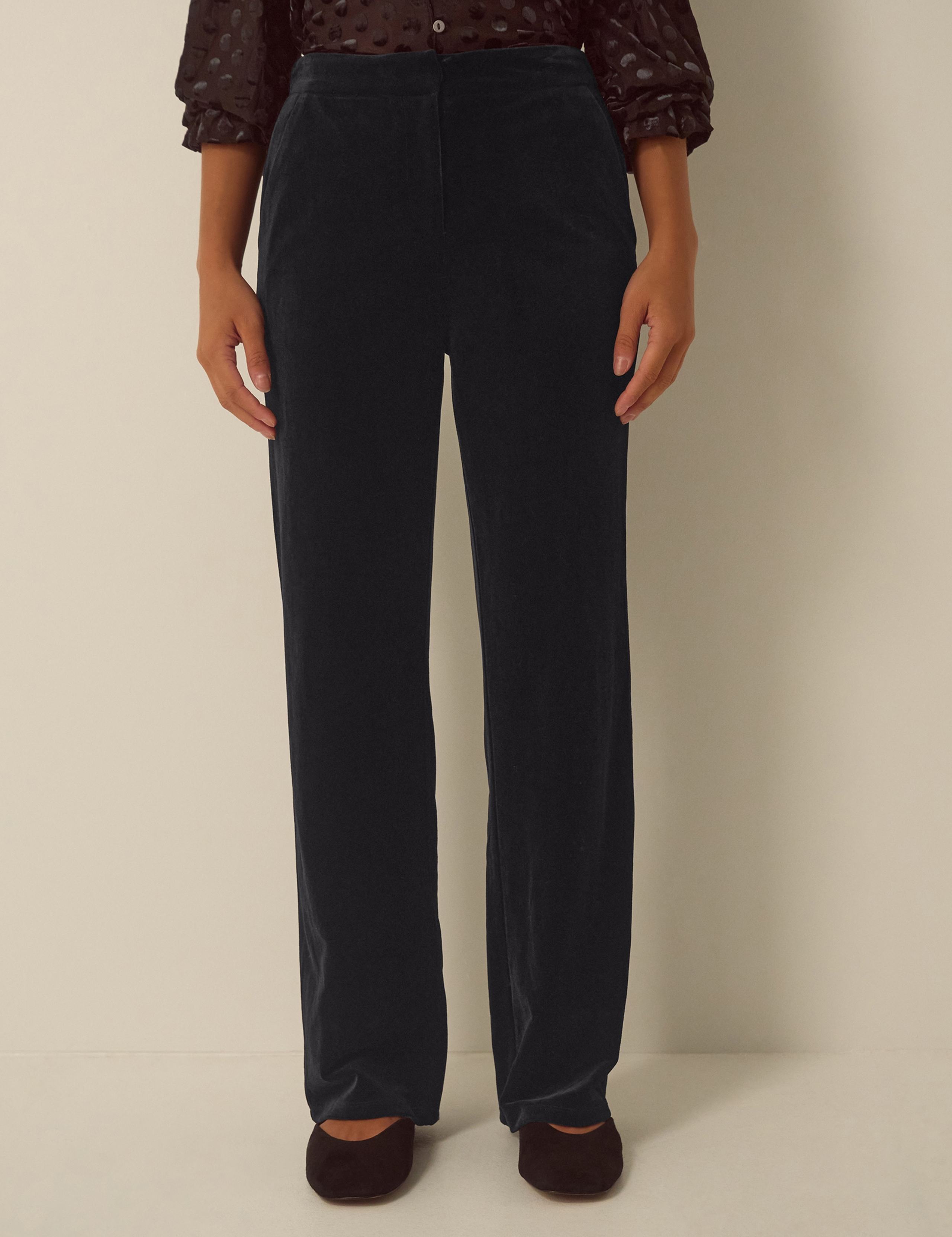 Velvet Straight Leg Trousers