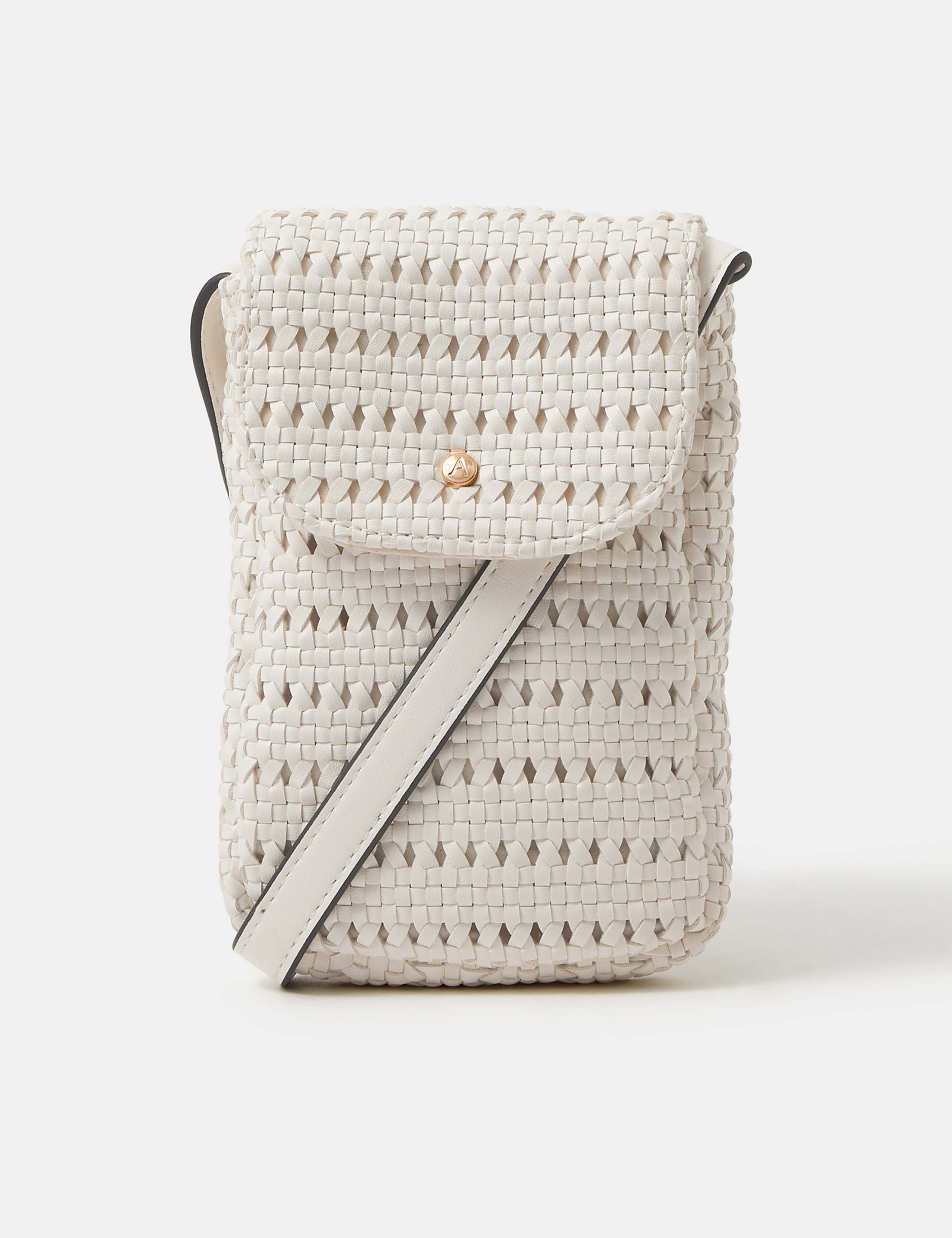 Woven Cross Body Phone Bag