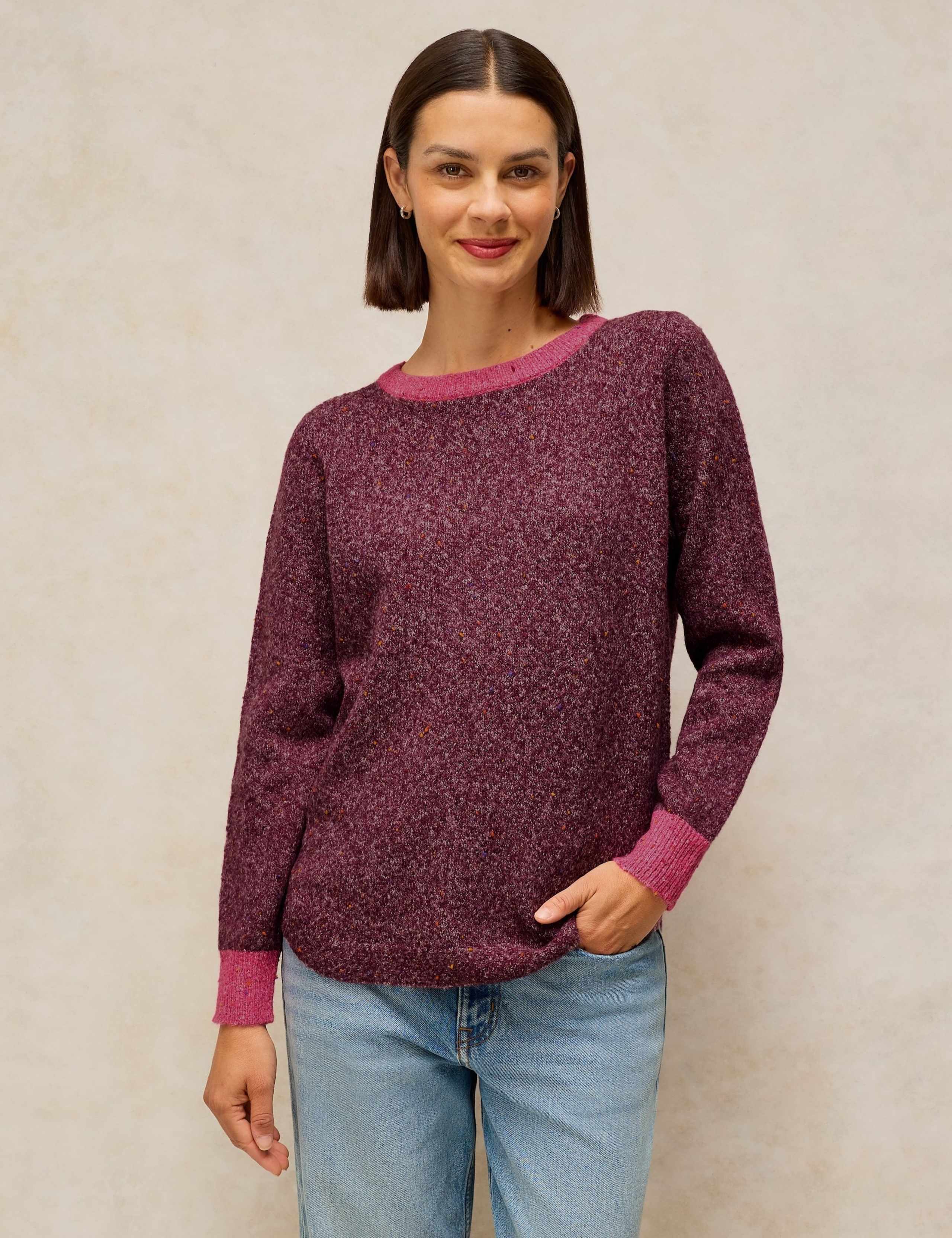 Nep Yarn Crew Neck Jumper