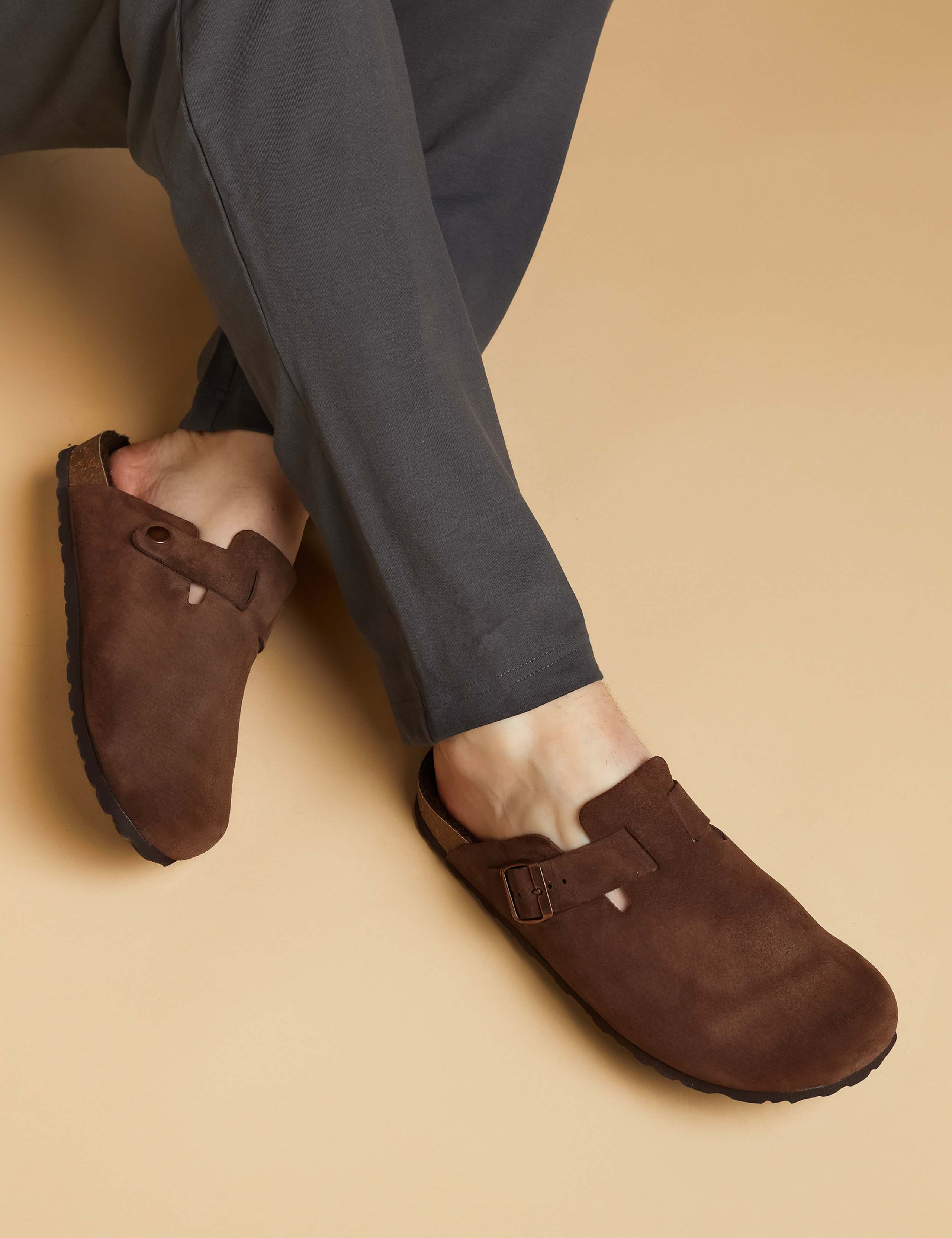 Suede Mule Slippers