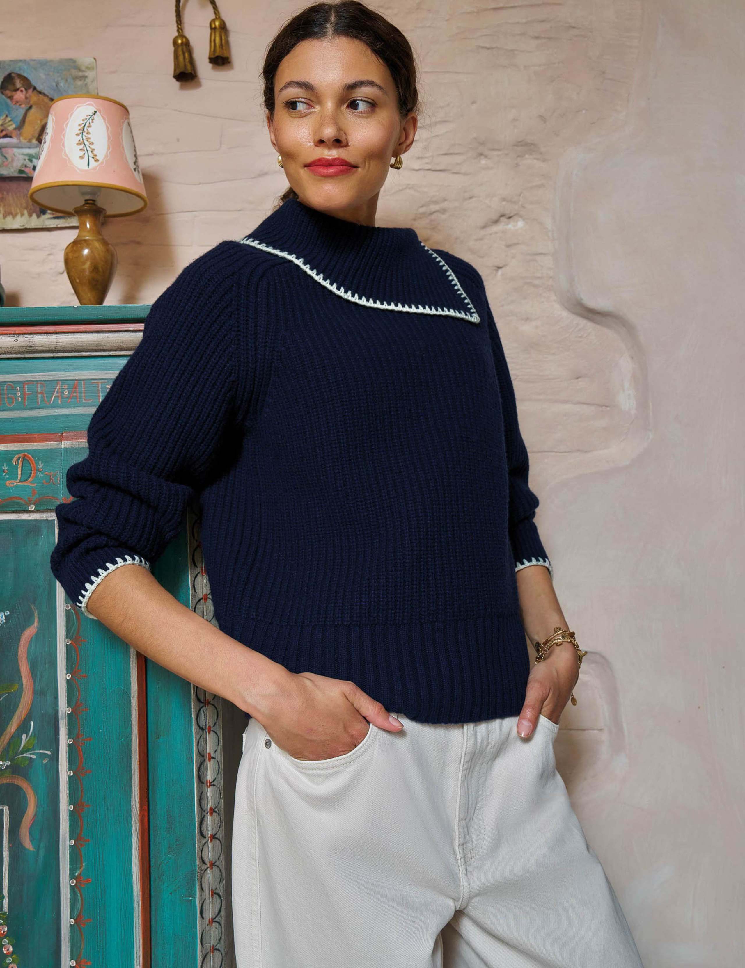 Wool Rich Collared Jumper