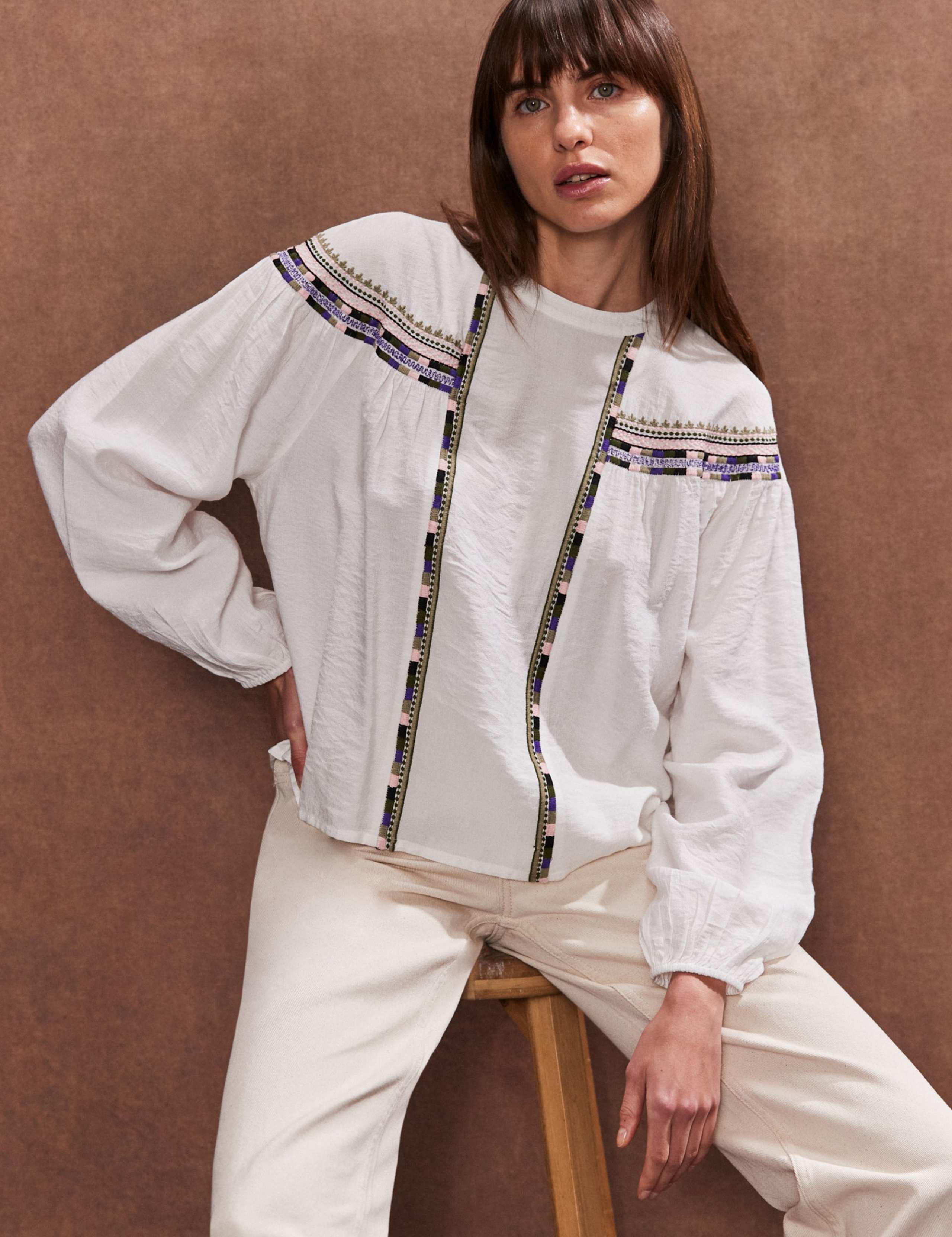 Embroidered Detail Blouse