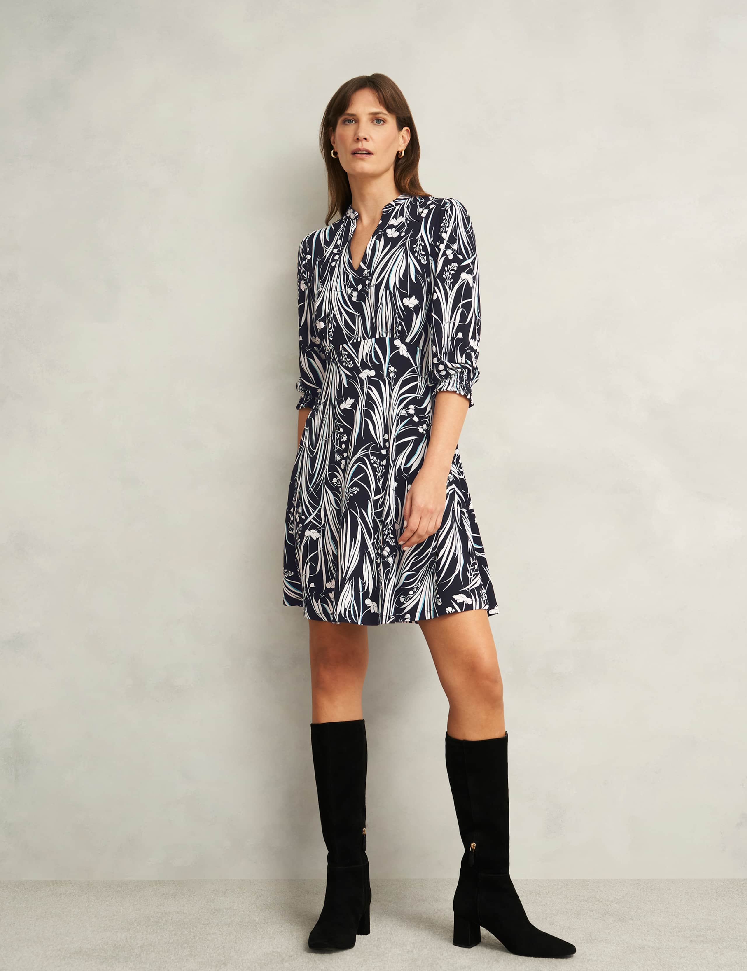Cotton Rich Jersey Floral Mini Skater Dress