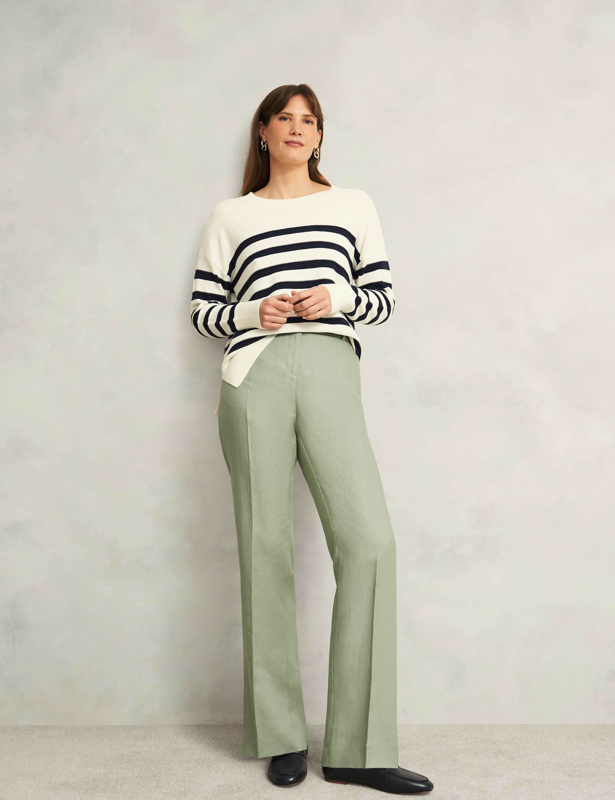 Marietta Pure Linen Wide Leg Trousers