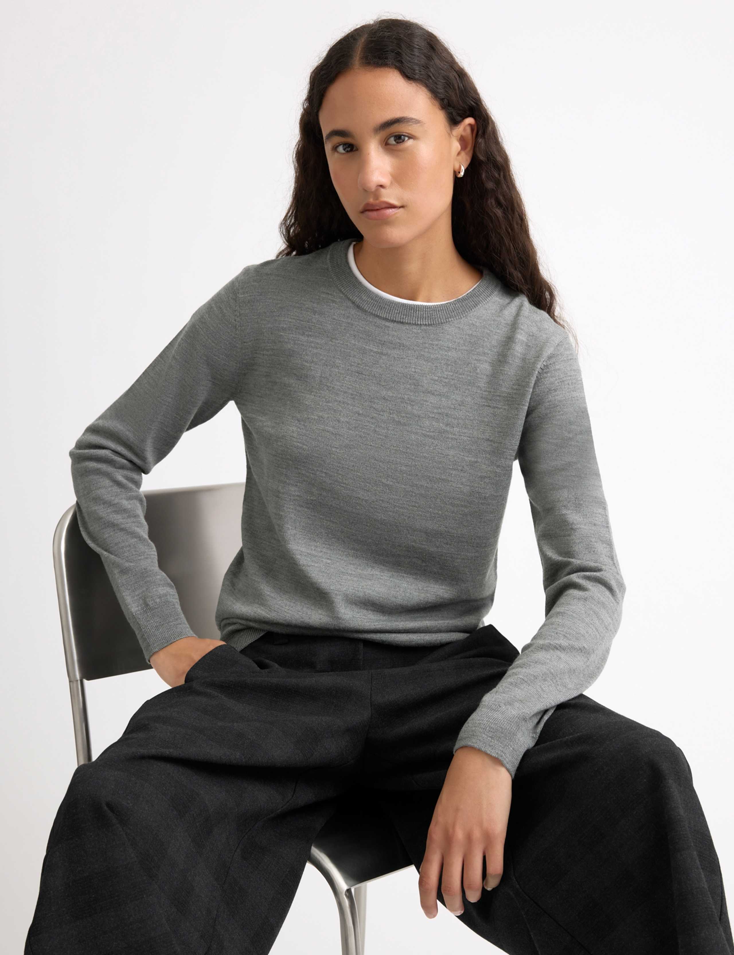 Pure Merino Wool Crew Neck Jumper