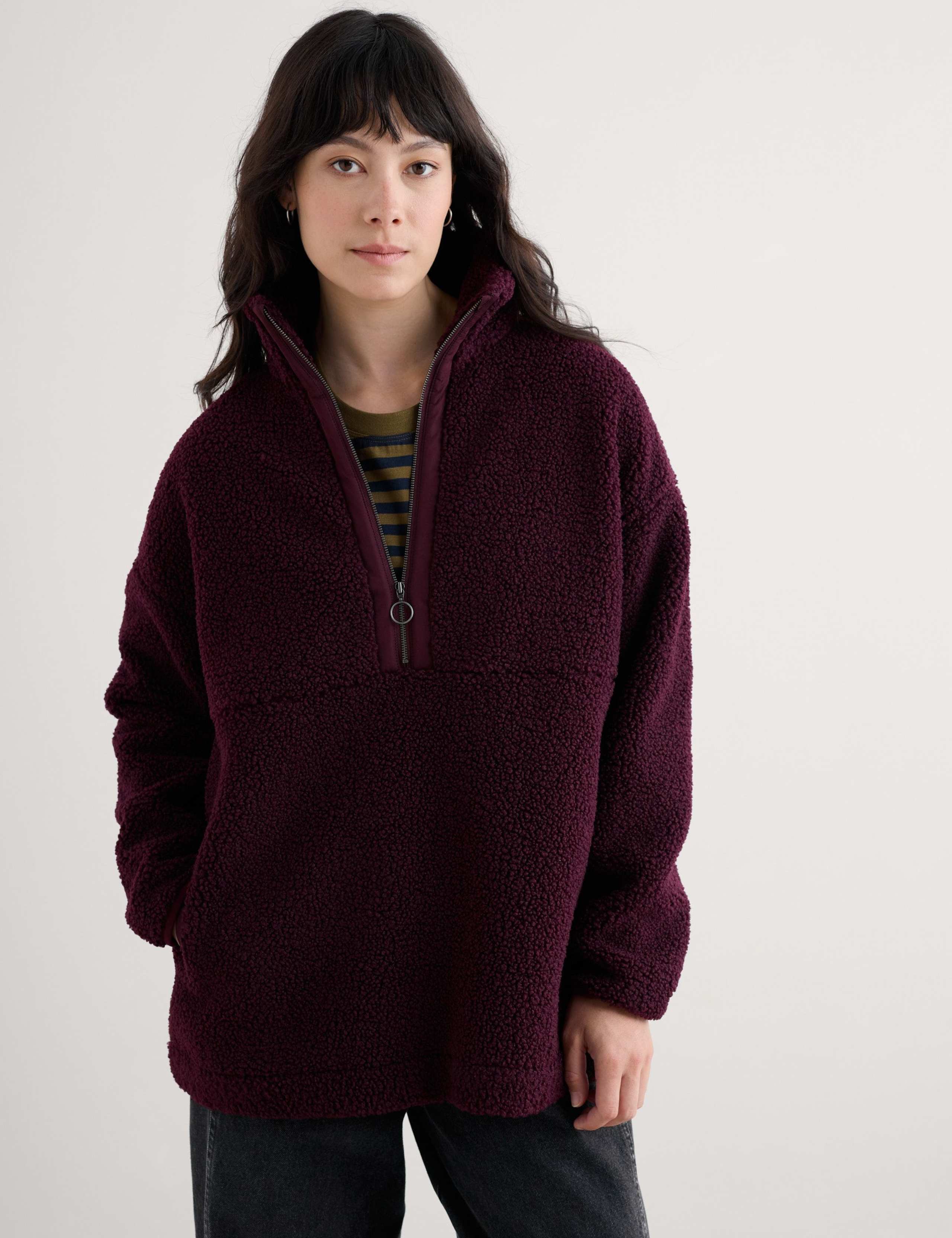 Funnel Neck Half Zip Jumper
