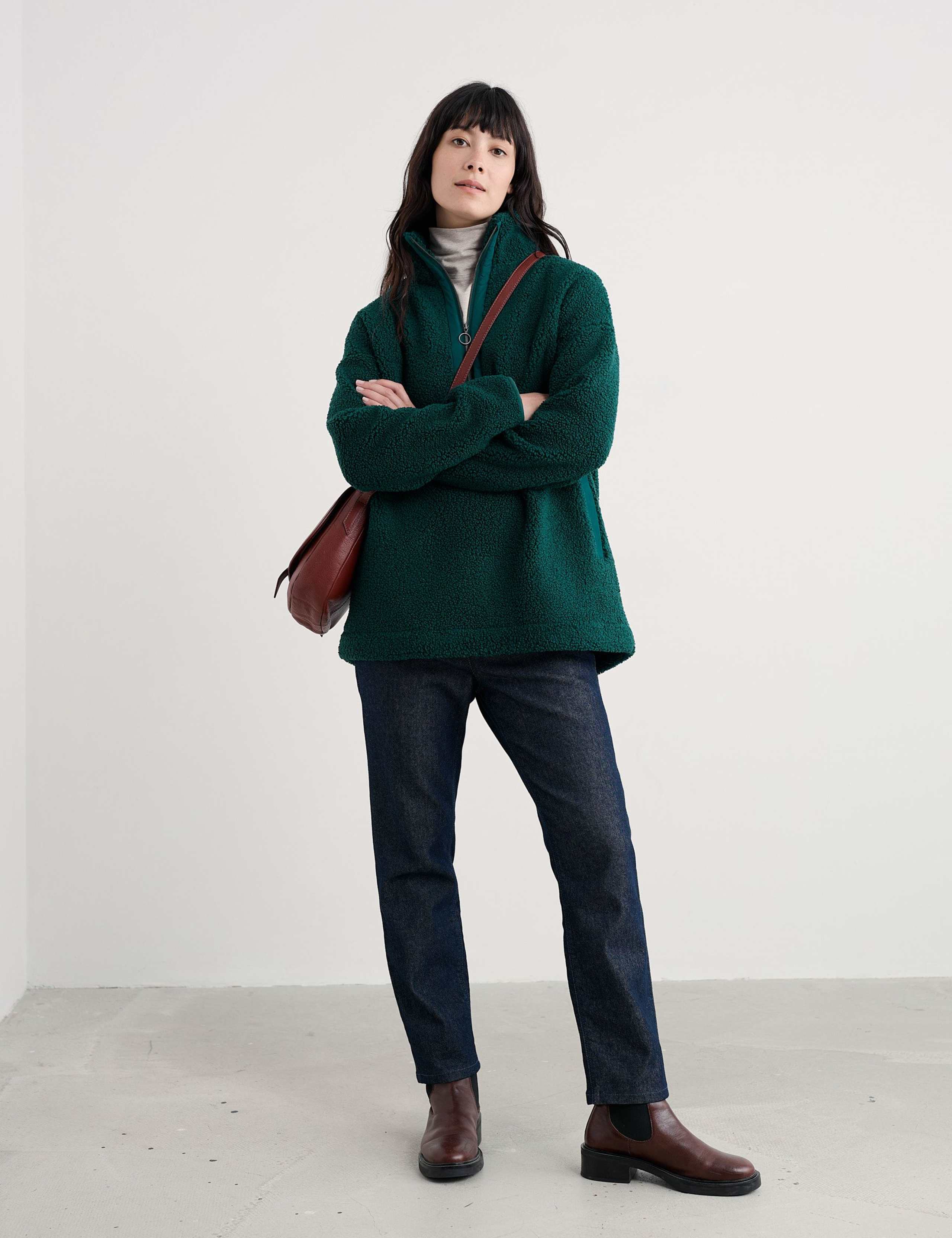 Funnel Neck Half Zip Jumper