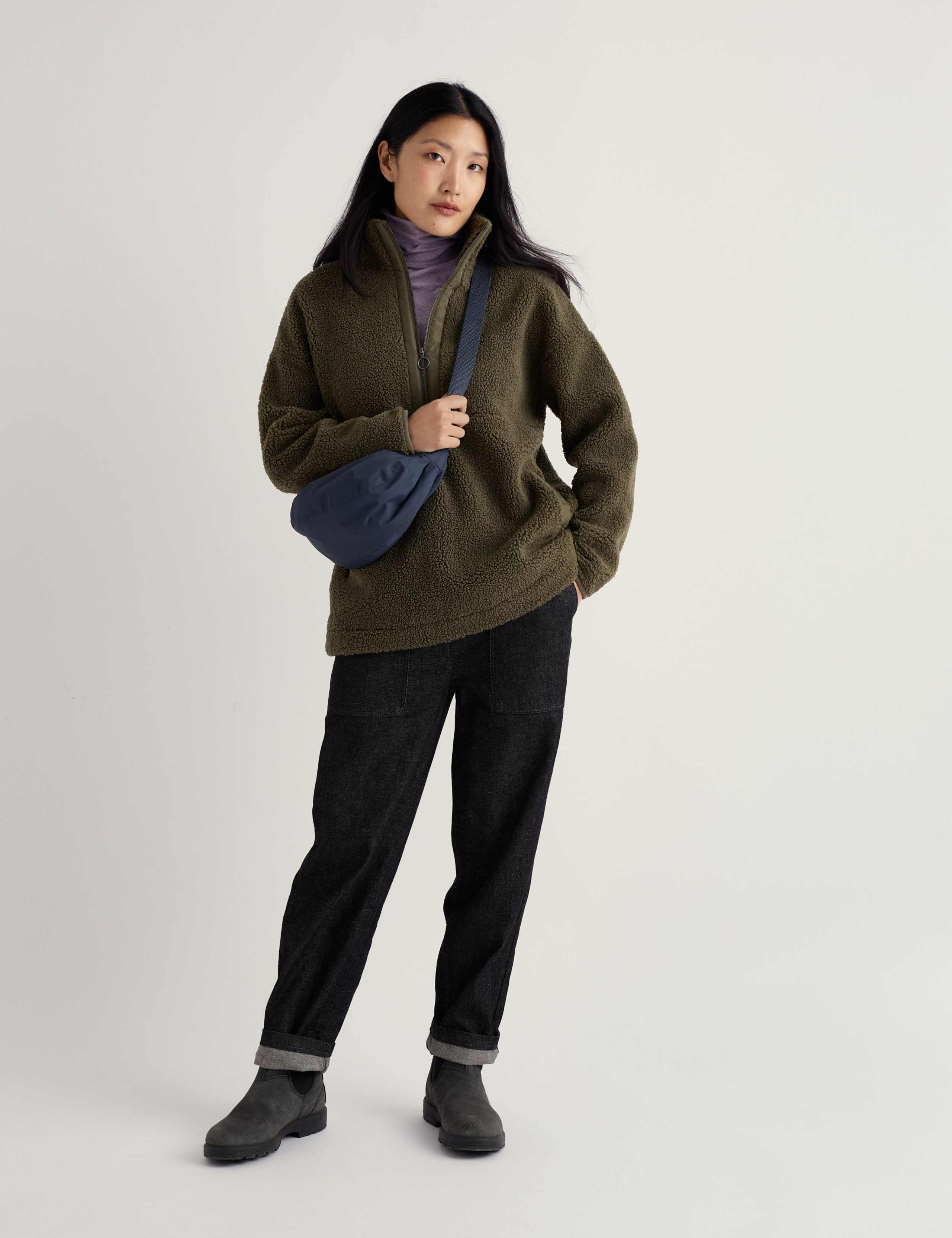 Funnel Neck Half Zip Jumper