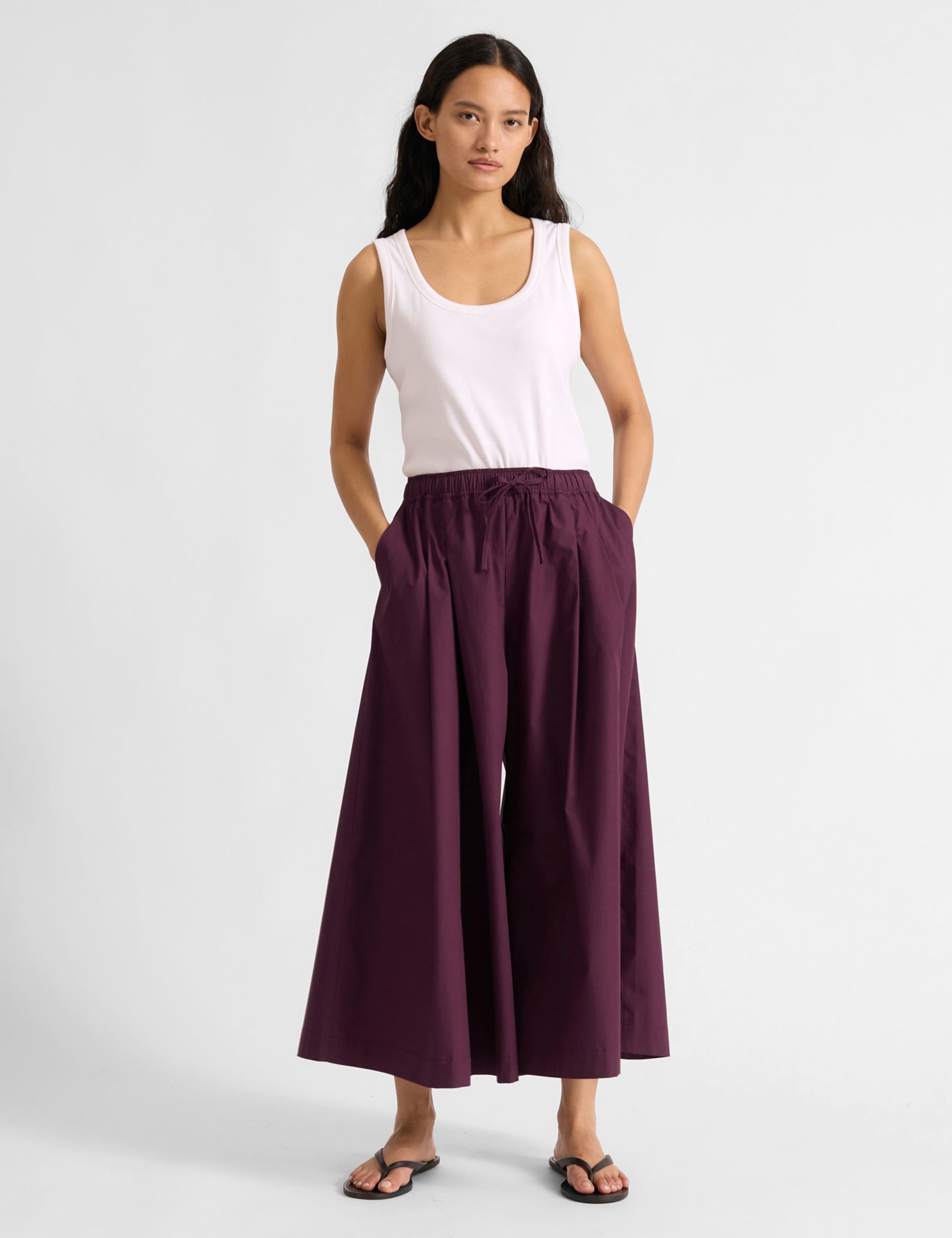Pure Cotton Drawstring Culottes