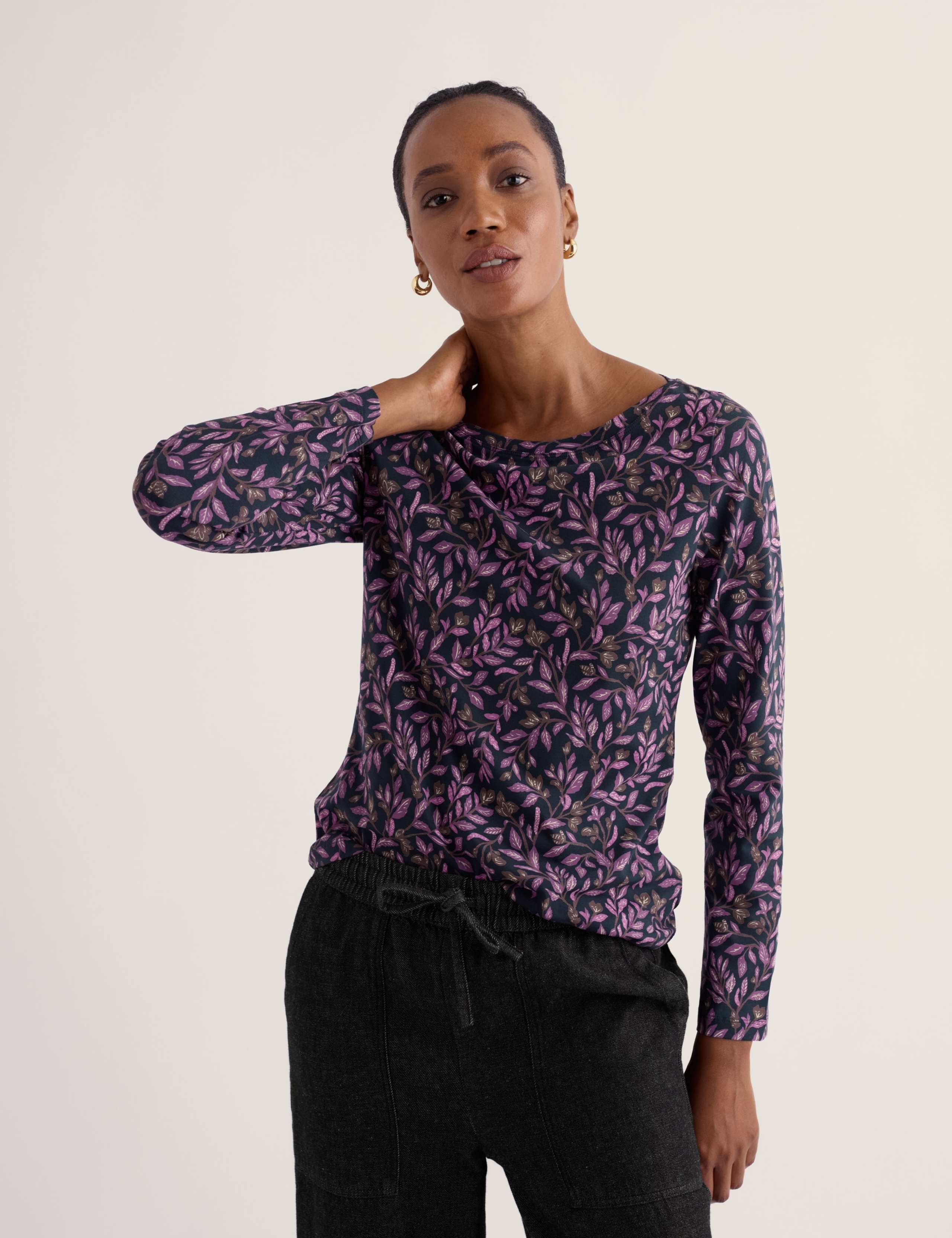 Pure Cotton Printed Fitted Top