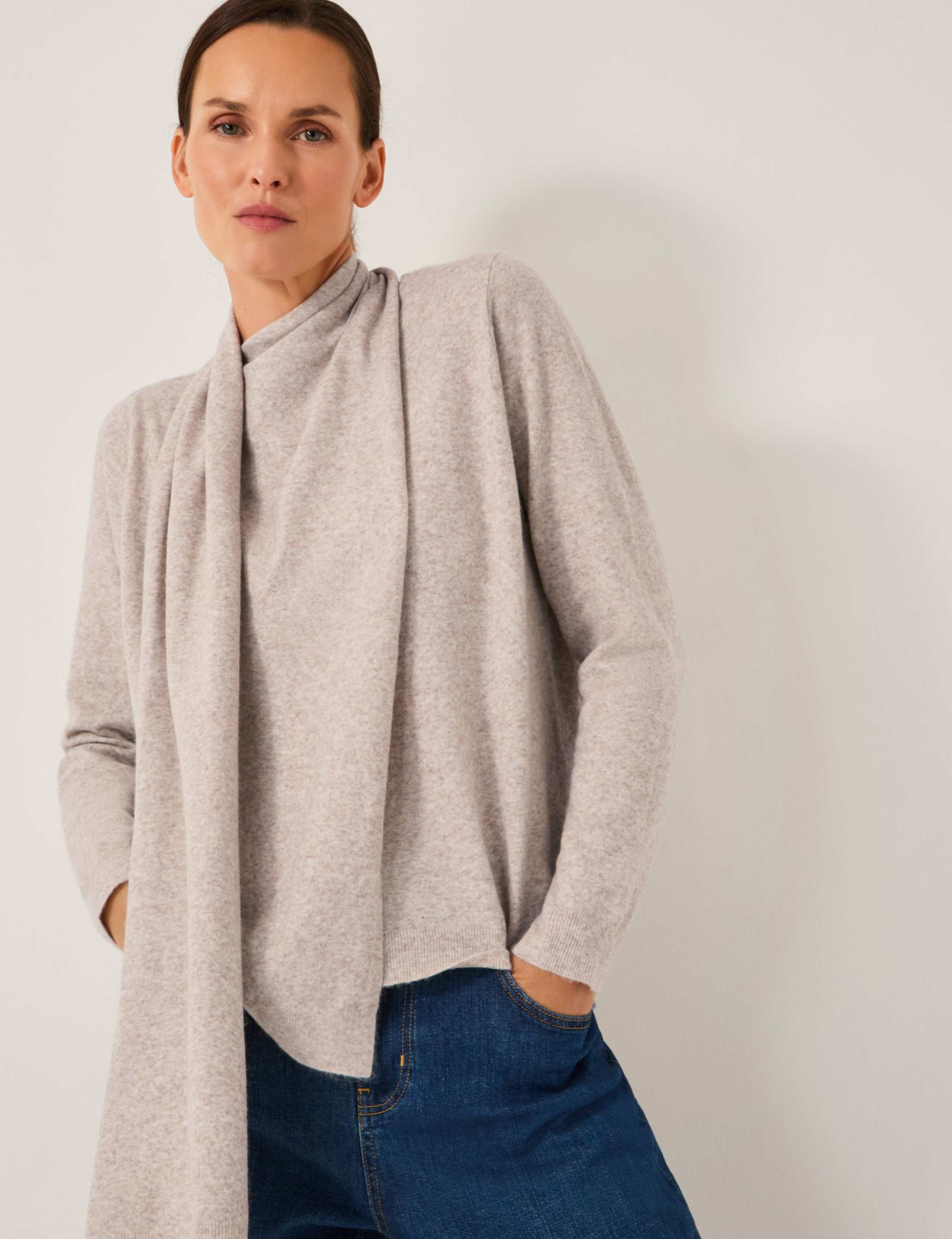 Relaxed Scarf Jumper