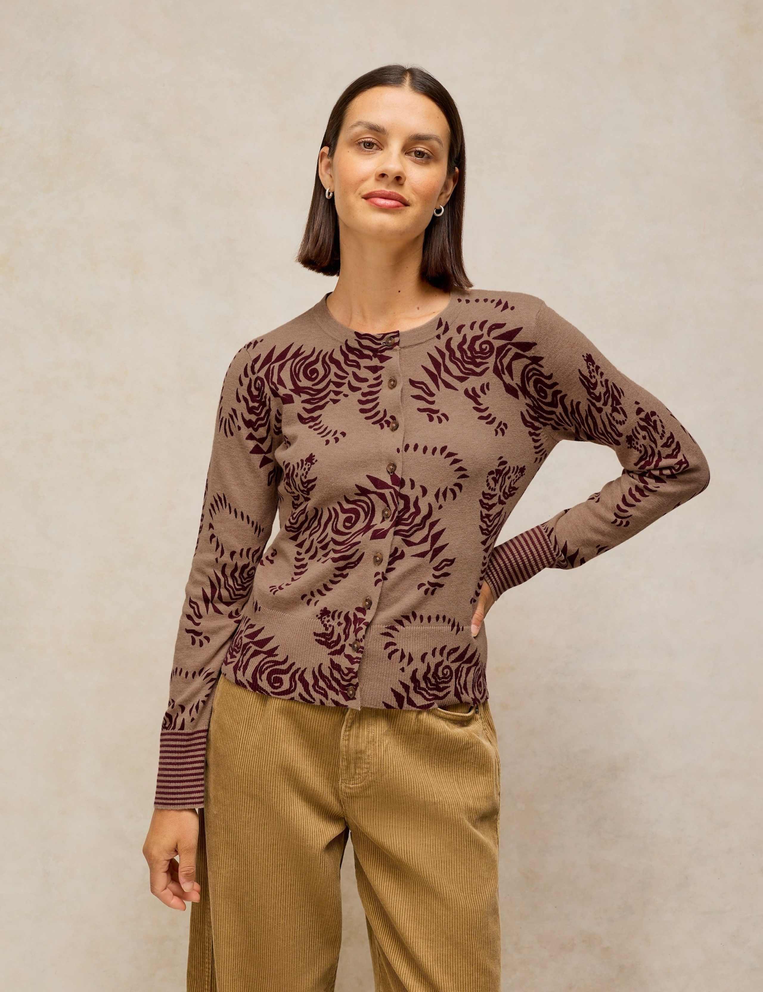 Pure Cotton Patterned Cardigan