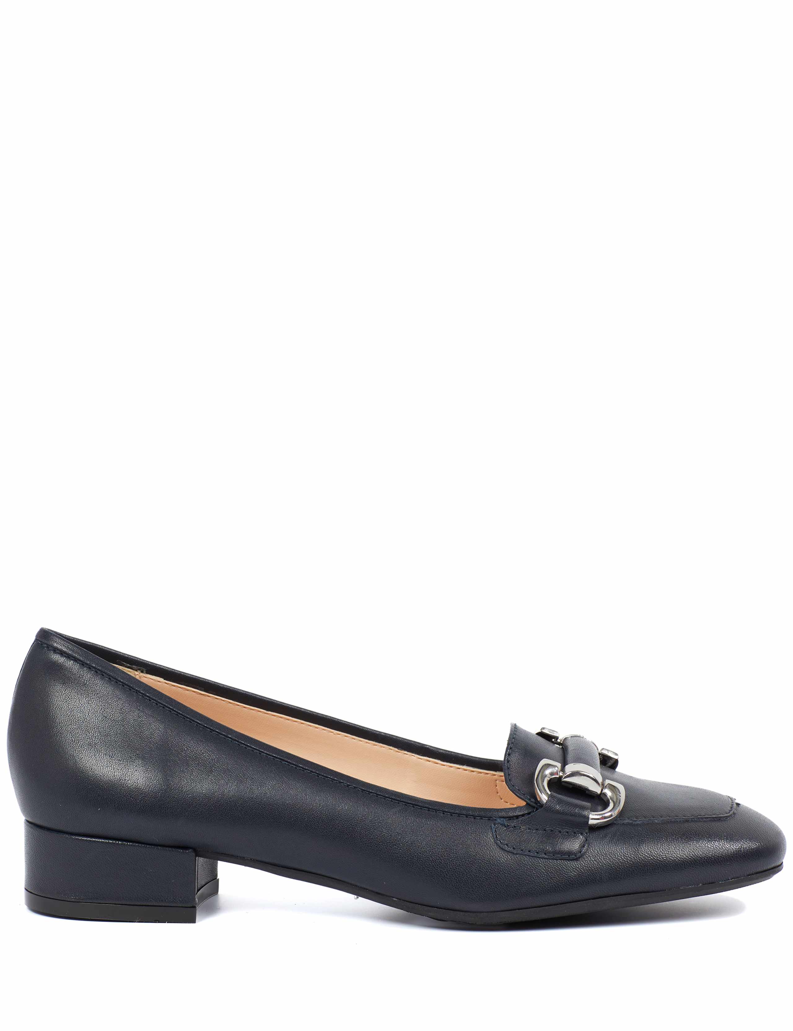 Leather Block Heel Pumps