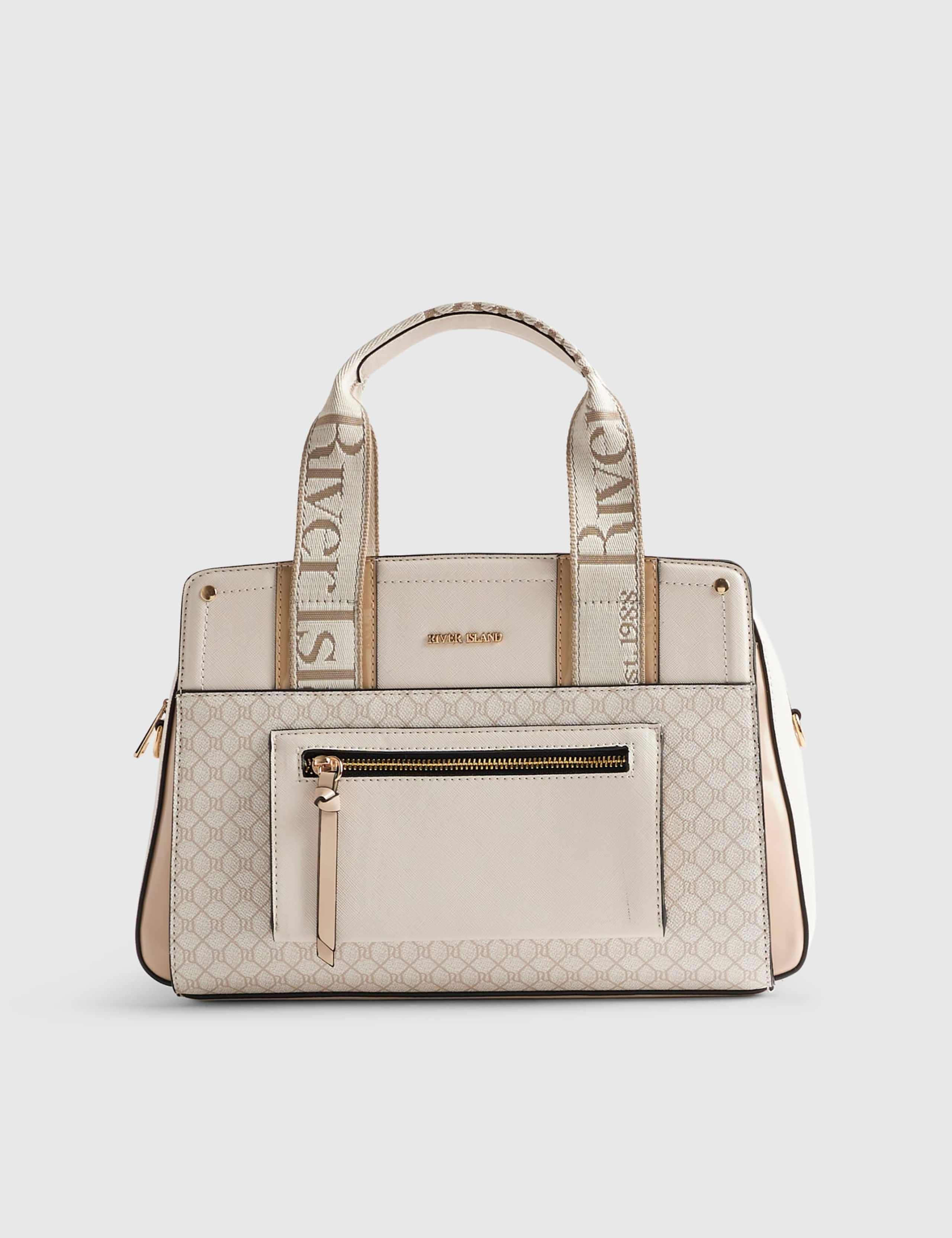 Webbing Strap Cross Body Tote Bag