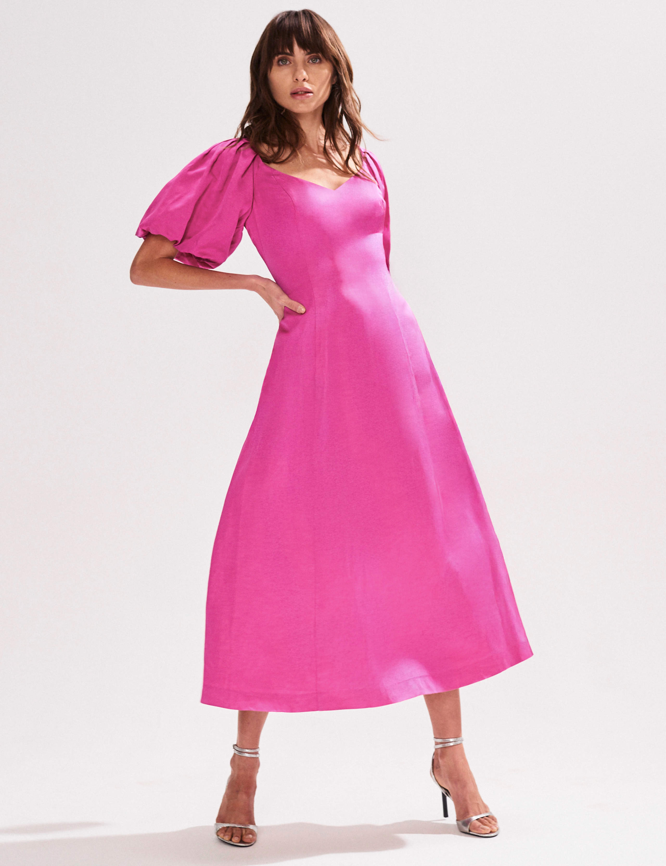 Puff Sleeve Midaxi Tea Dress