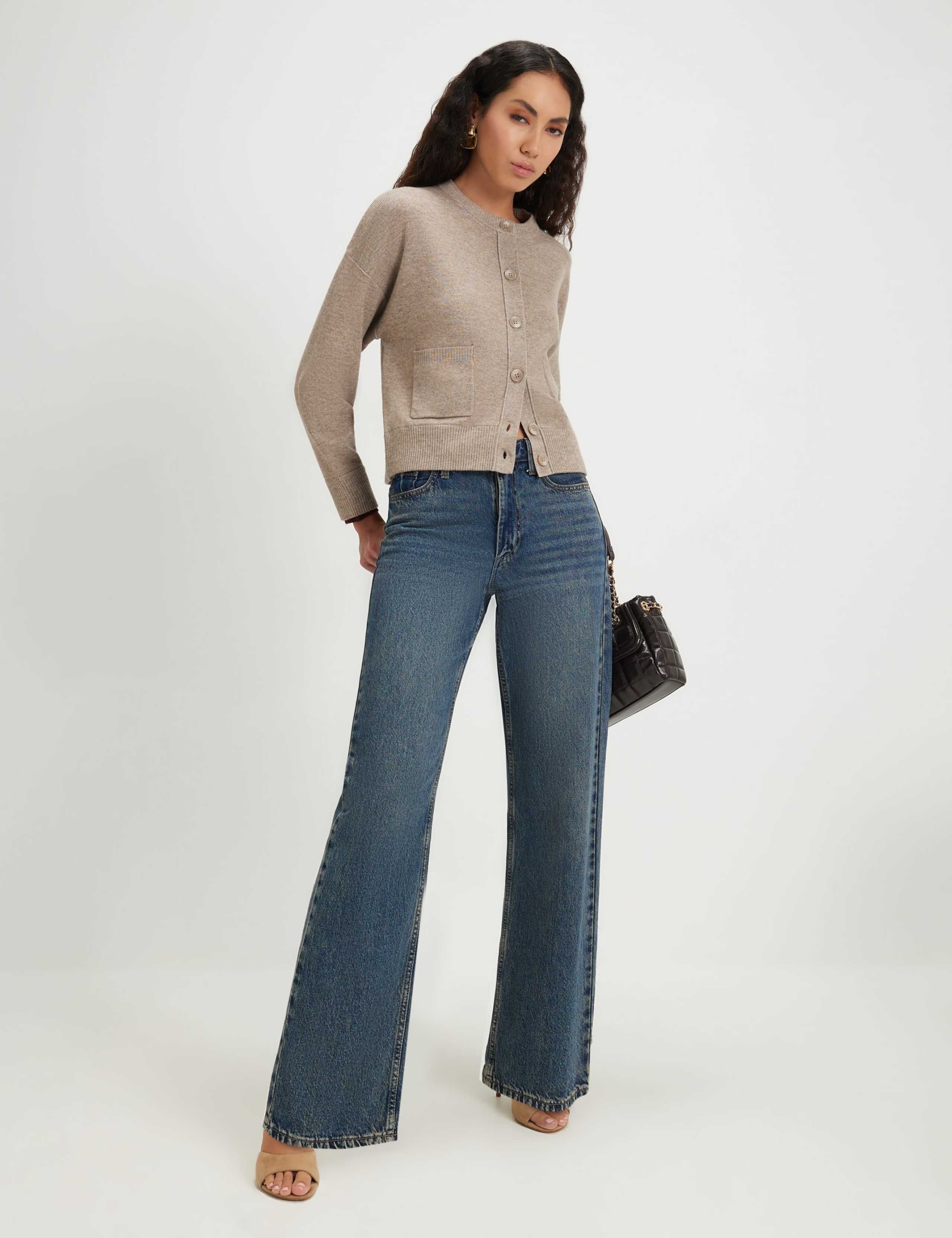 Textured Button Front Cardigan