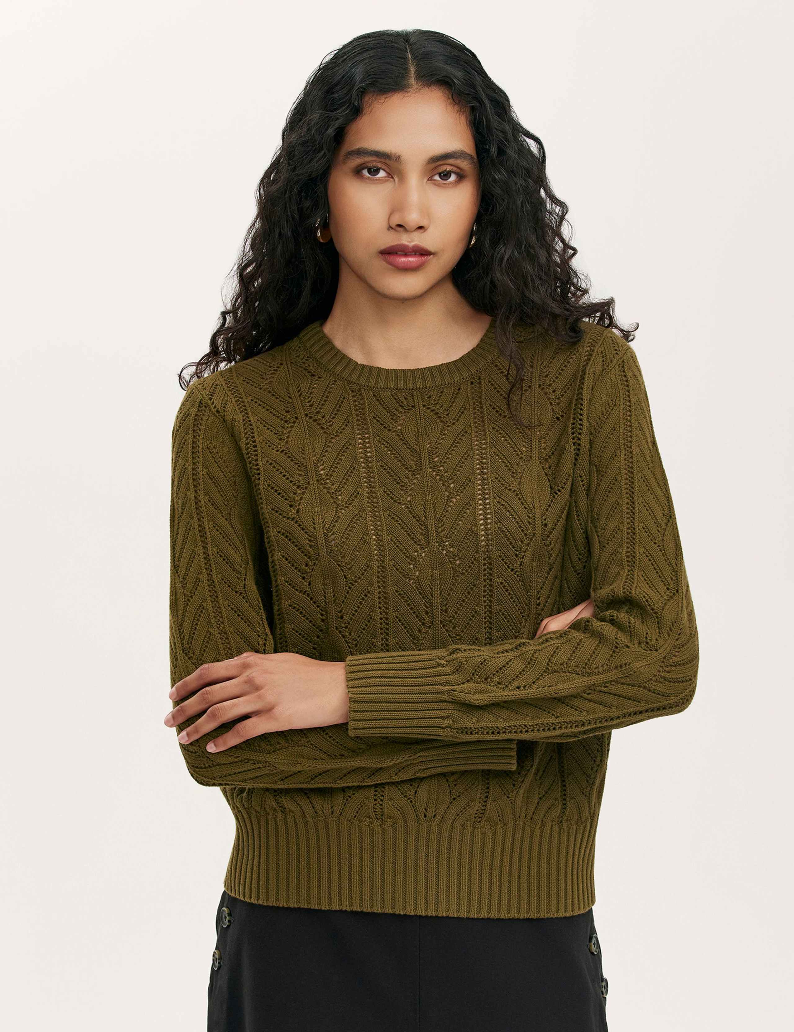 Pure Cotton Textured Jumper
